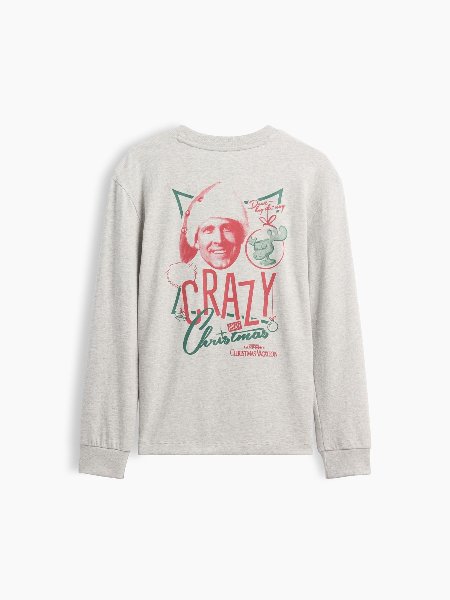 Grey National Lampoon's Christmas Graphic Relaxed Long Sleeve T-Shirt - Image 2 of 3