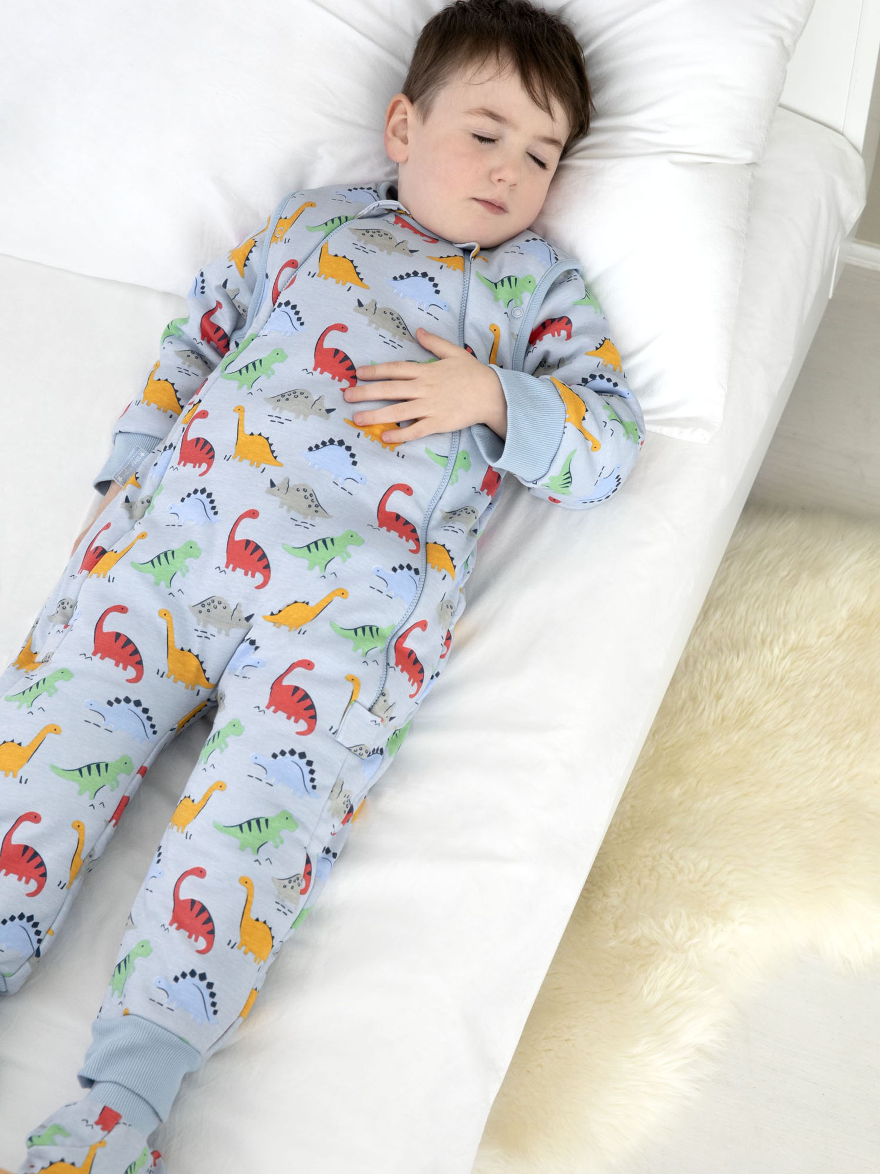 Dino Print 2.5 Tog Sleep Snuggler in Blue - Image 2 of 3