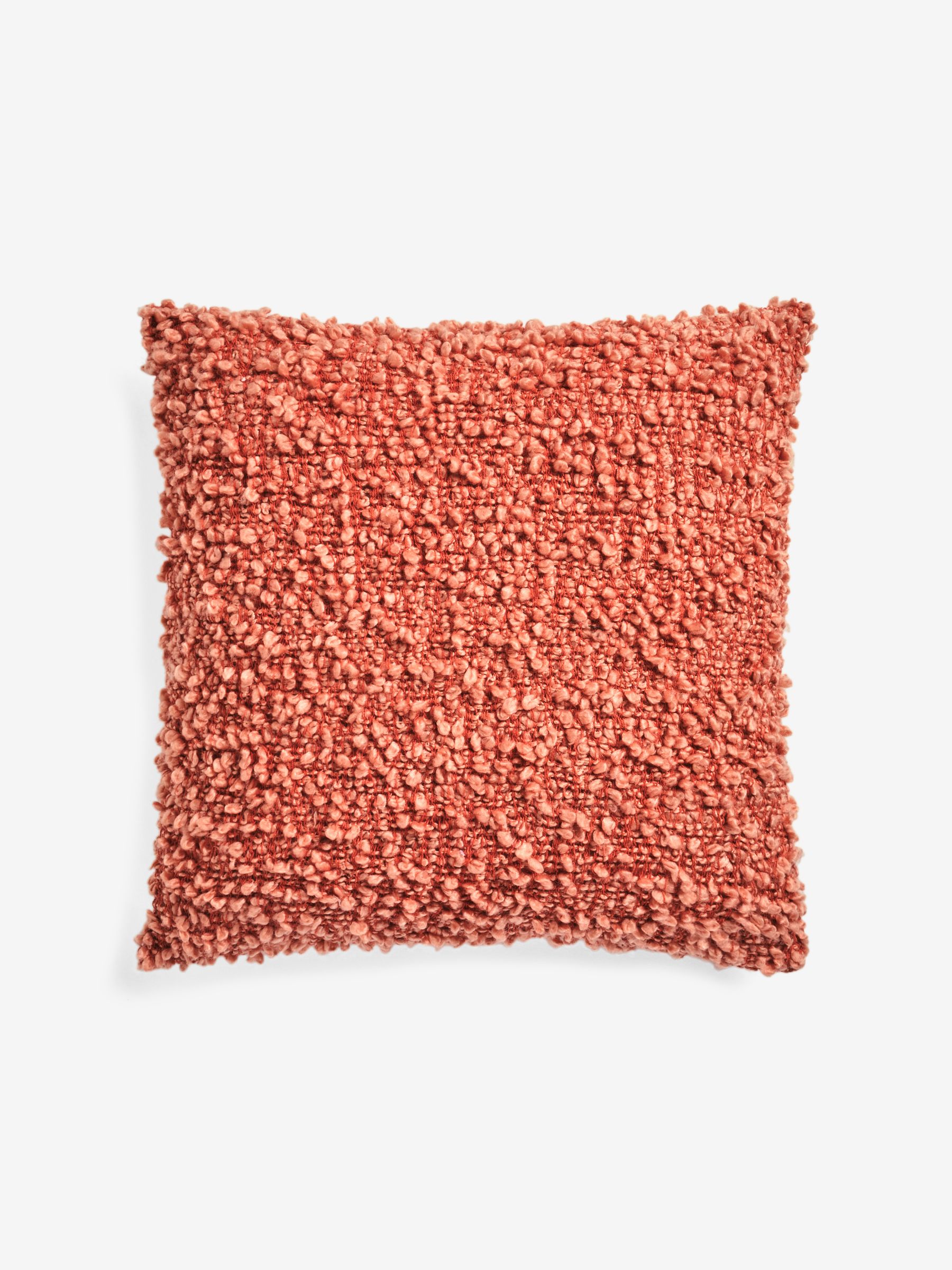 Agda Chunky Boucle Cushion in Peach Pink - Image 4 of 4