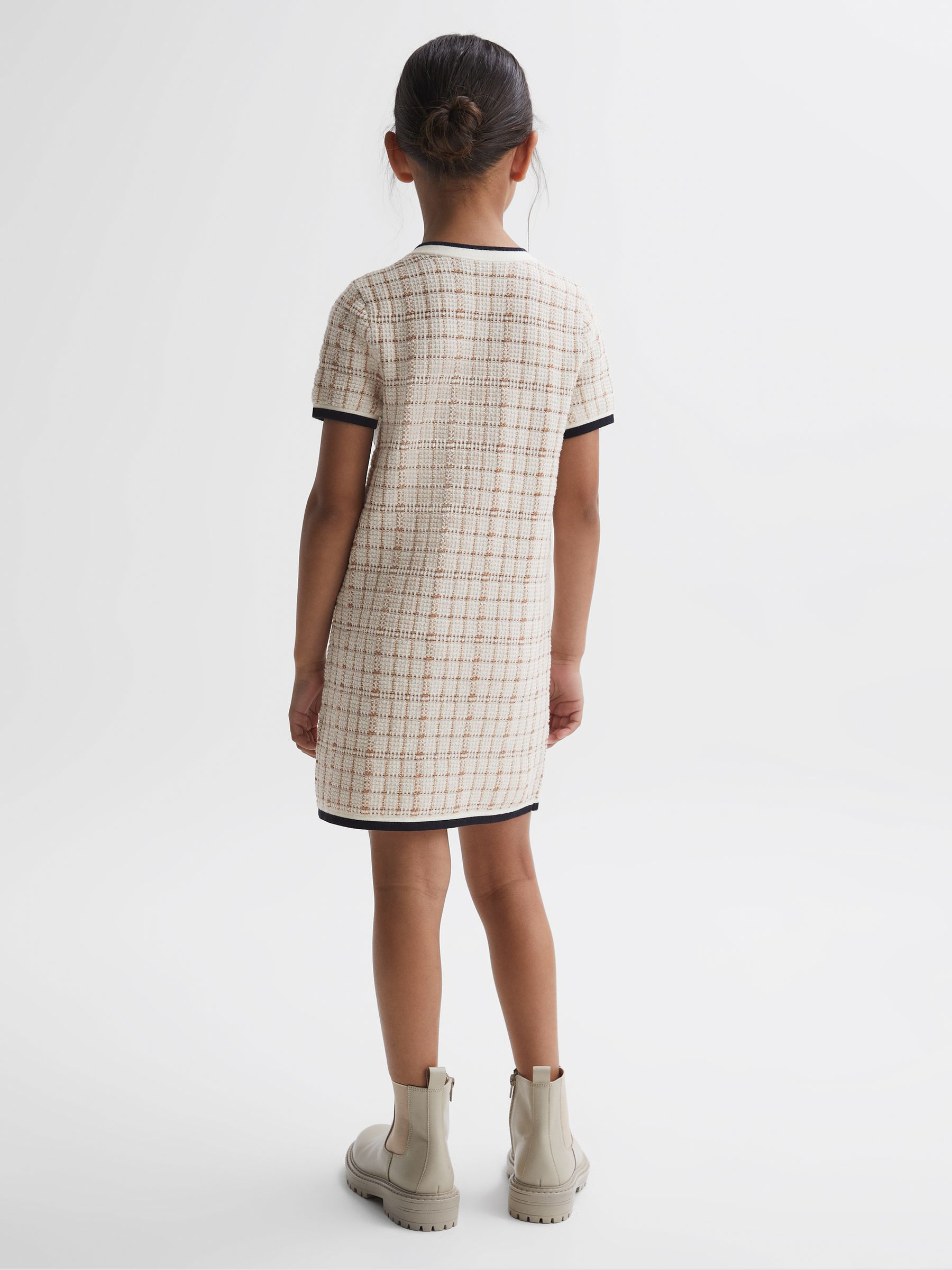 9-14 yrs Twill Short Sleeve Dress in Pink - Image 5 of 6
