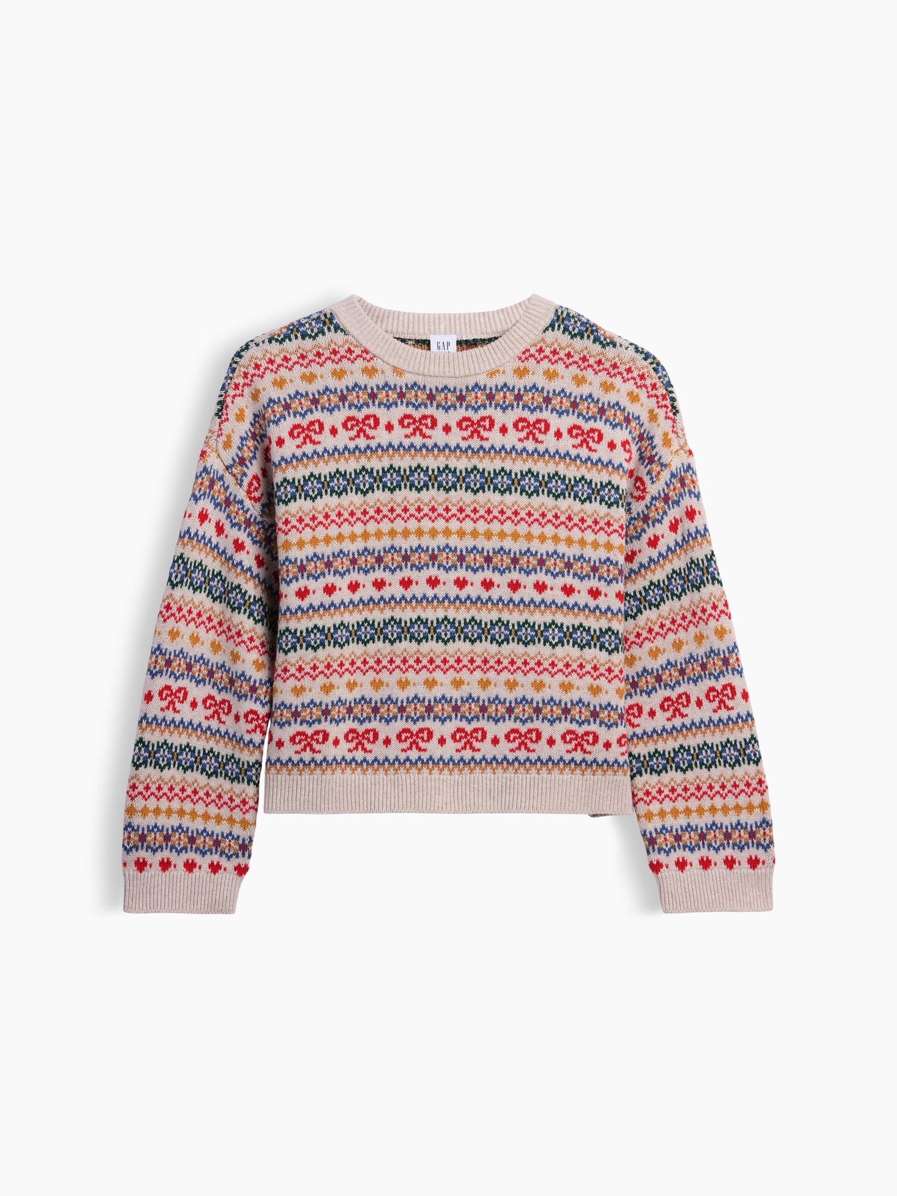 Fair Isle Oversized Crew Neck Jumper - Image 4 of 5