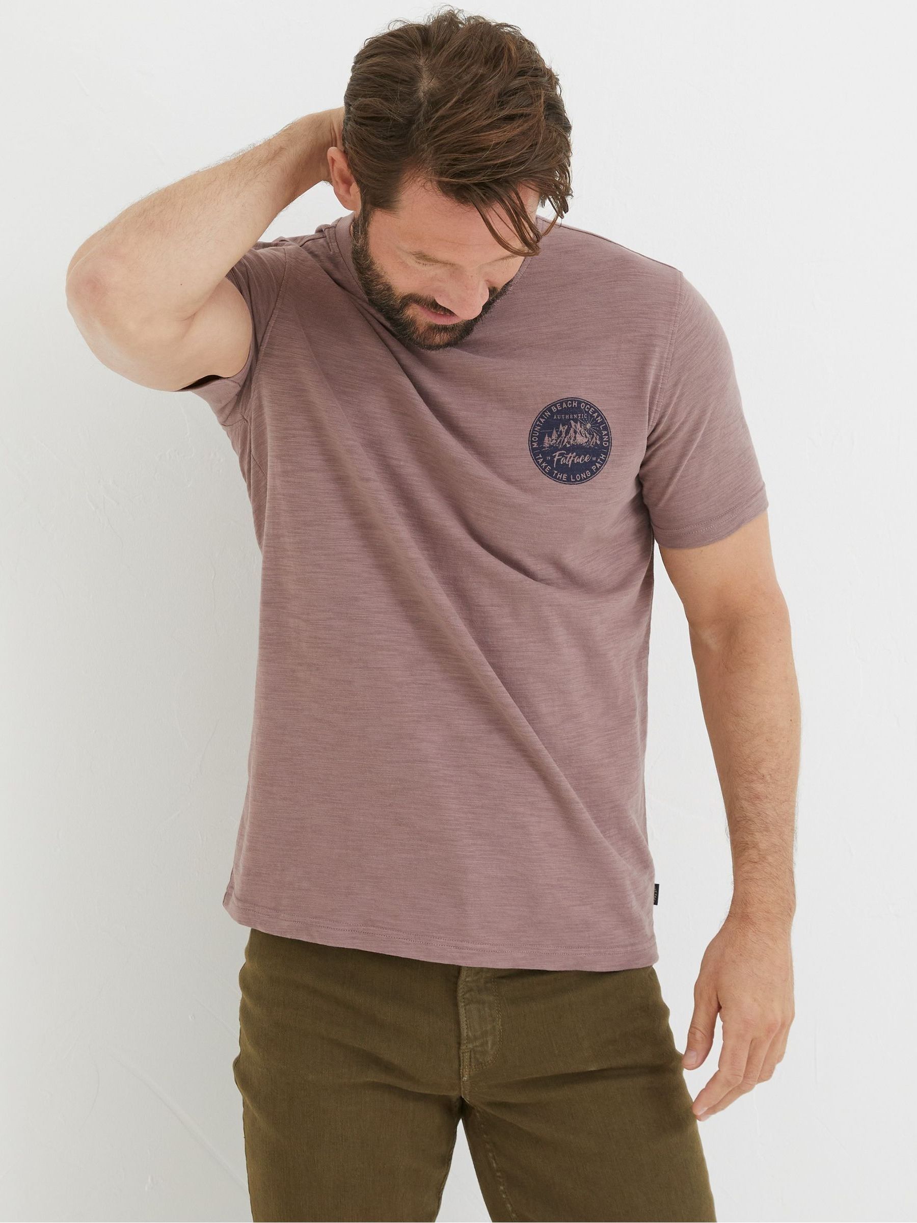 Purple Long Path Printed T-Shirt - Image 1 of 4 Purple Long Path Printed T-Shirt - Image 1 of 4