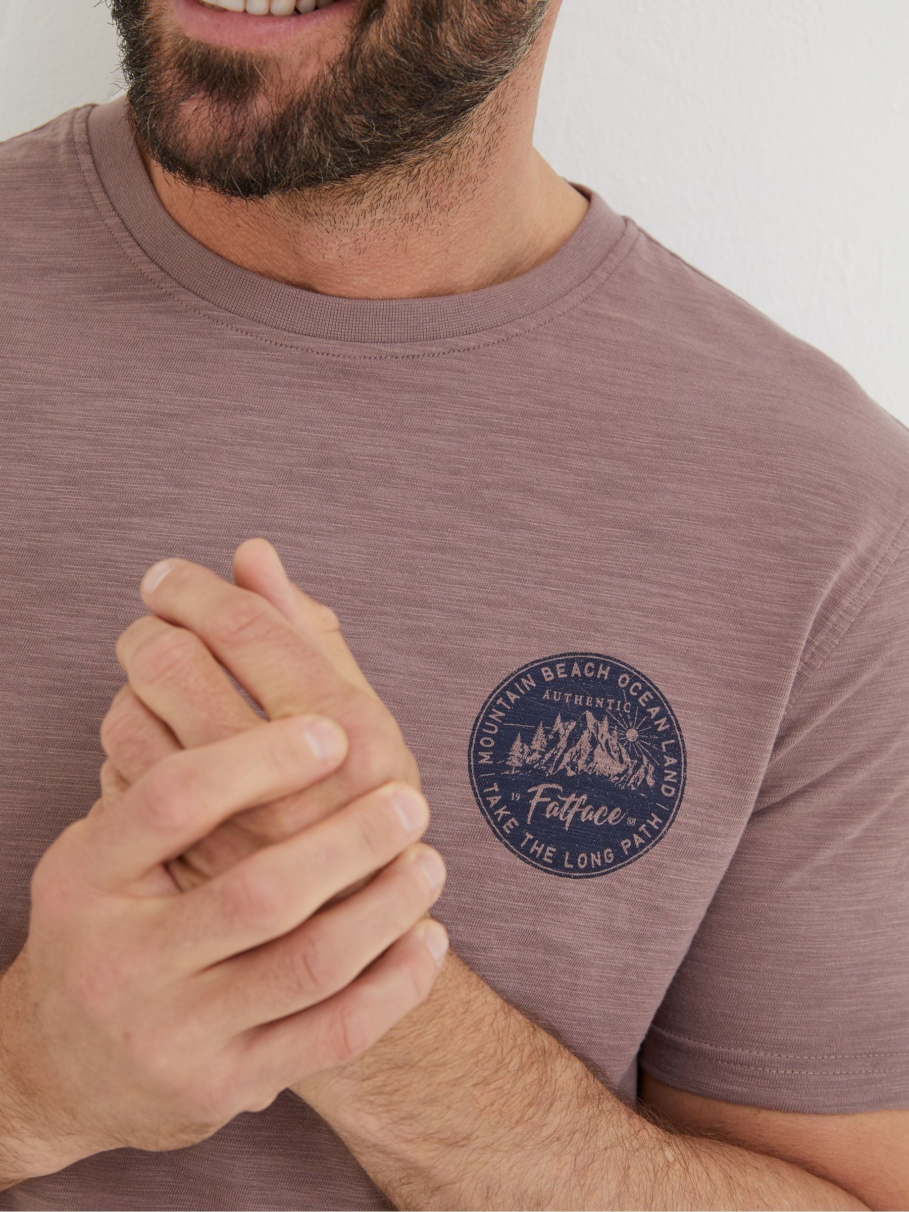 Purple Long Path Printed T-Shirt - Image 4 of 4 Purple Long Path Printed T-Shirt - Image 4 of 4