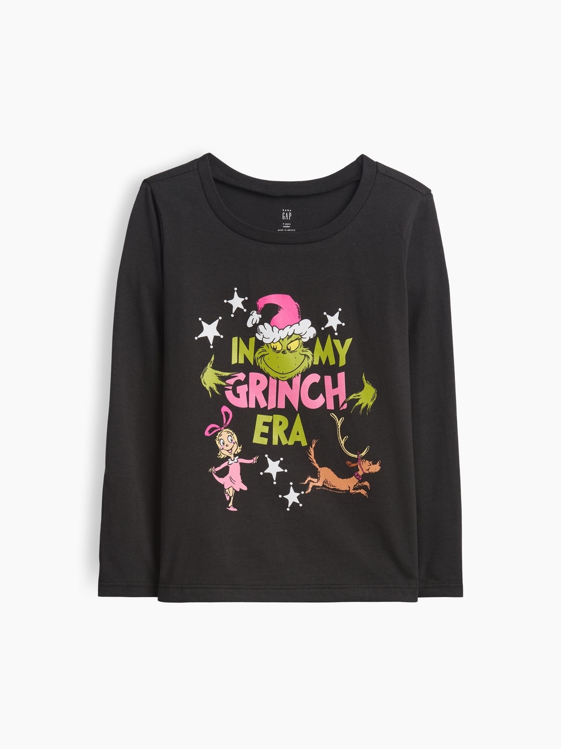 Black The Grinch Graphic Long Sleeve T-Shirt - Image 1 of 3