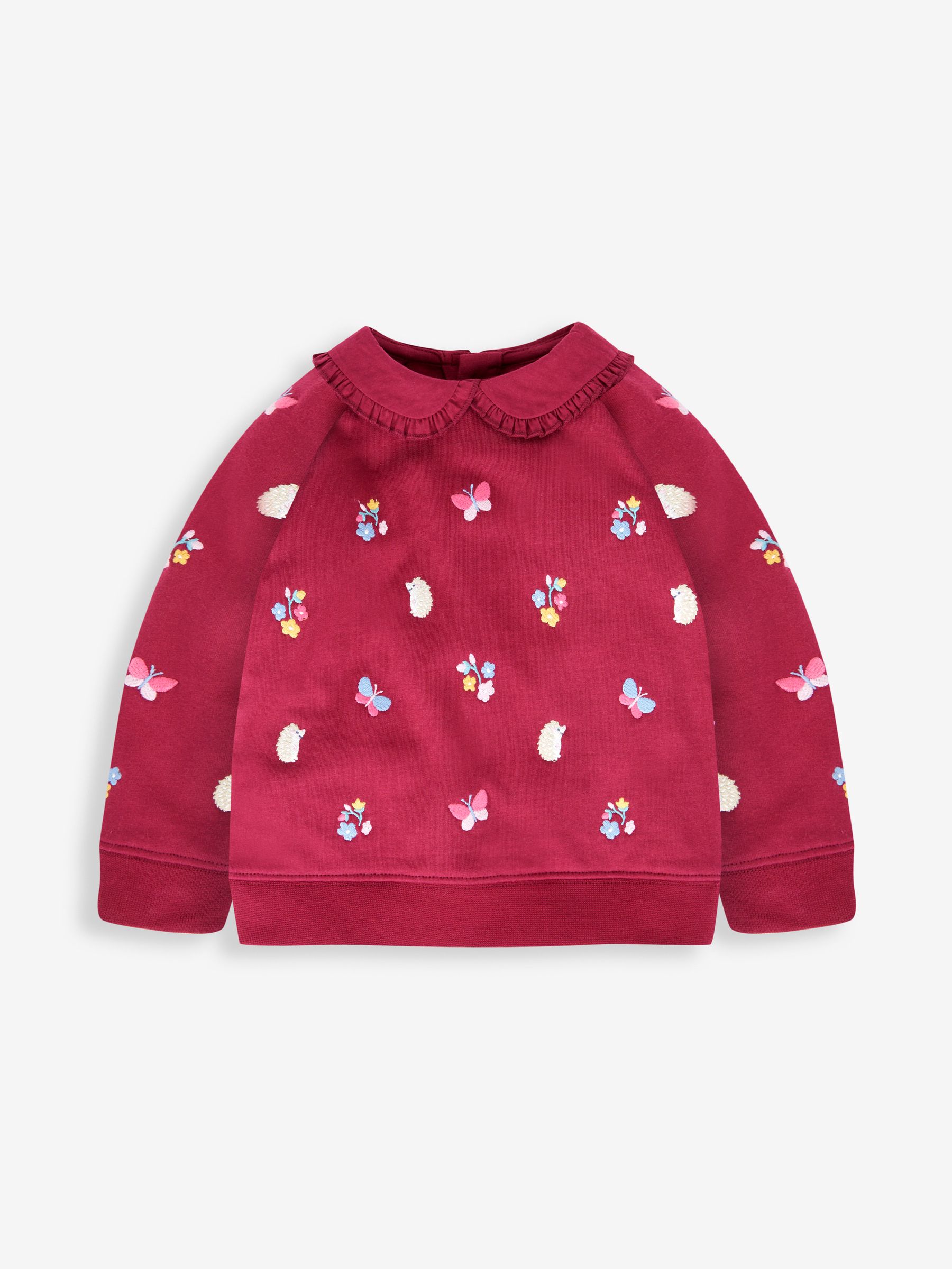 Berry Girls' Hedgerow Embroidered Sweatshirt With Collar & Leggings Set - Image 2 of 5