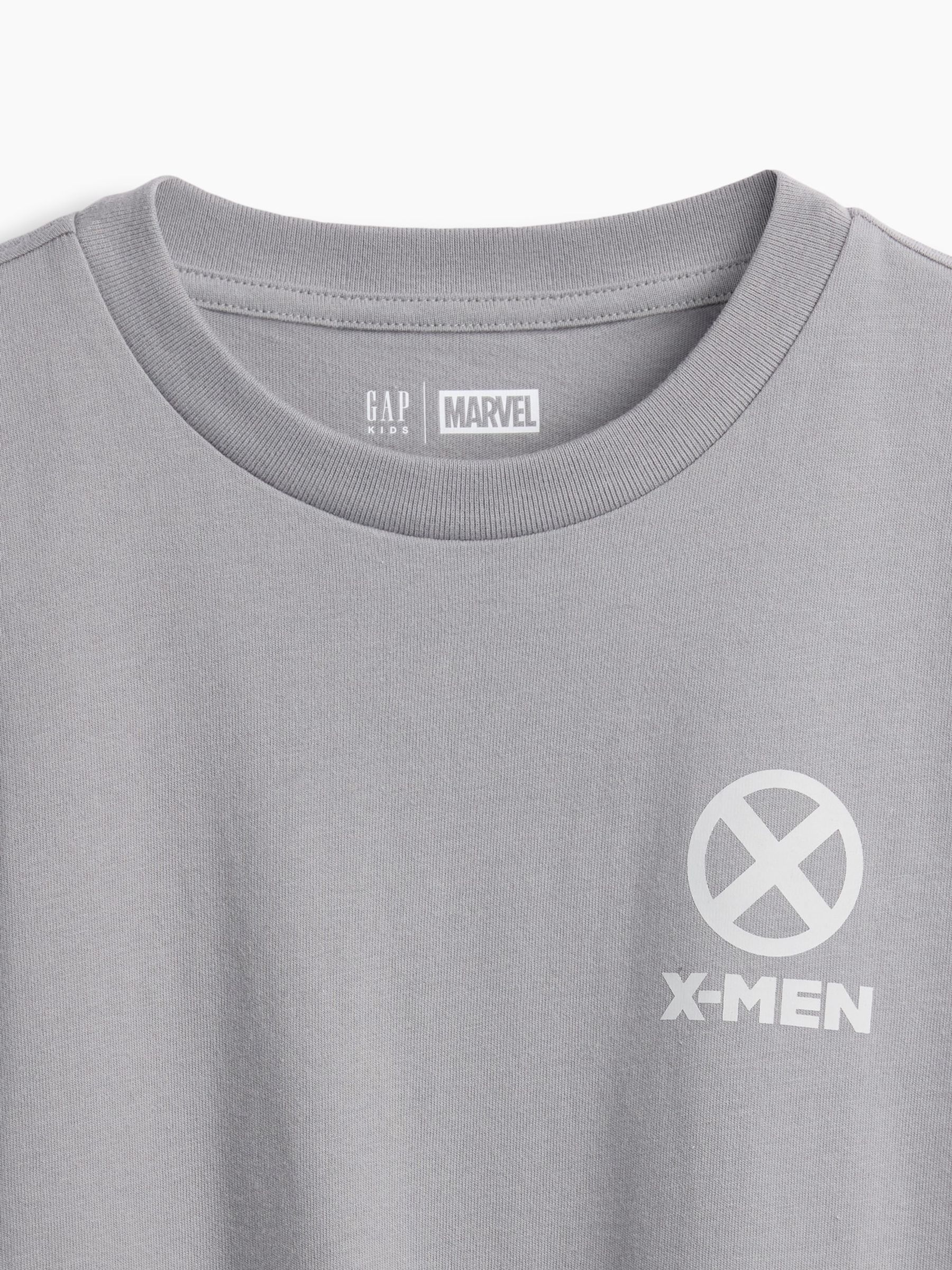Grey X-Men Marvel Relaxed Graphic Long Sleeve T-Shirt - Image 3 of 3