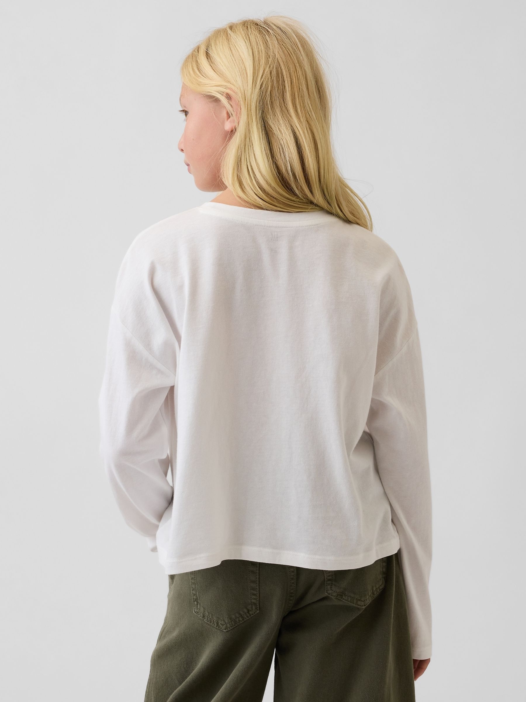 White Oversized Long Sleeve T-Shirt - Image 2 of 4
