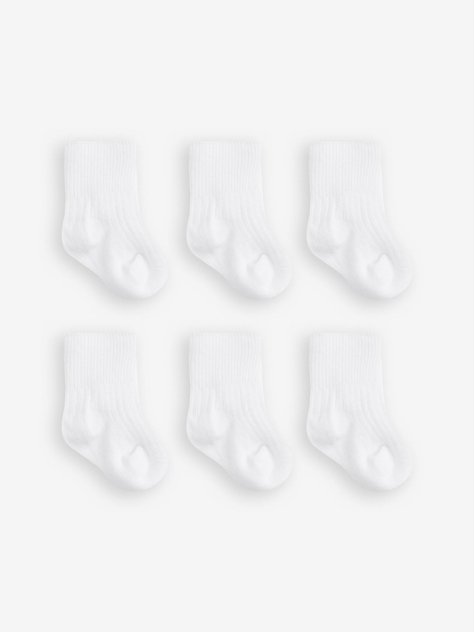 White 3-Pack Premature Baby Socks - Image 1 of 1