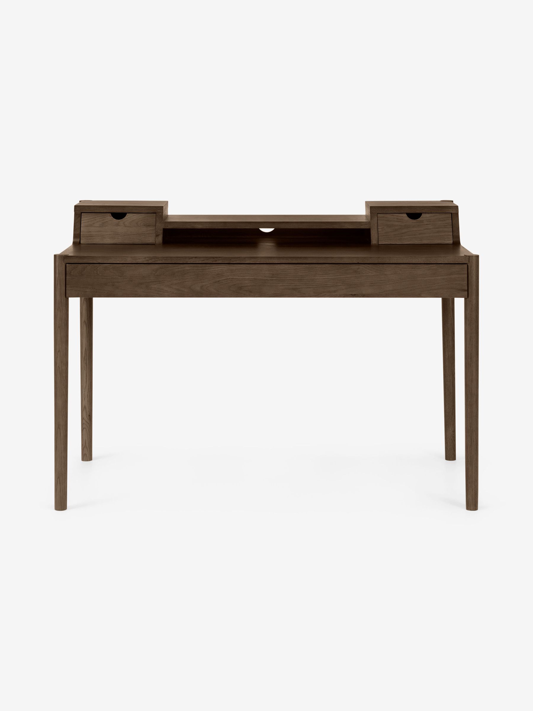 Leonie Wide Office Desk in Dark Stain Oak - Image 2 of 3