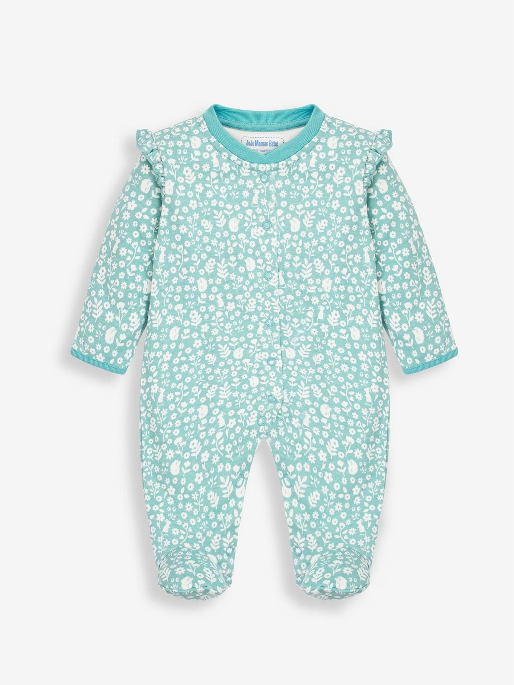 Pink 2-Pack Ditsy Sleepsuits - Image 2 of 5