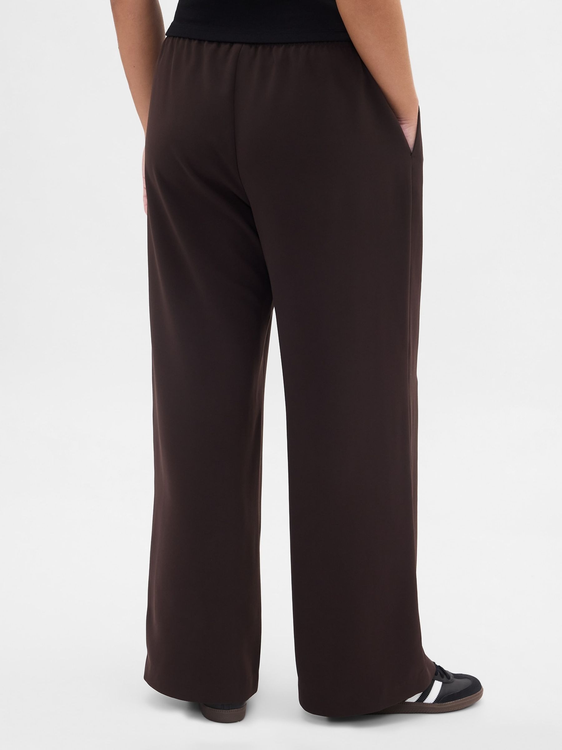 Dark Brown Easy Wide-Leg Trousers - Image 3 of 6