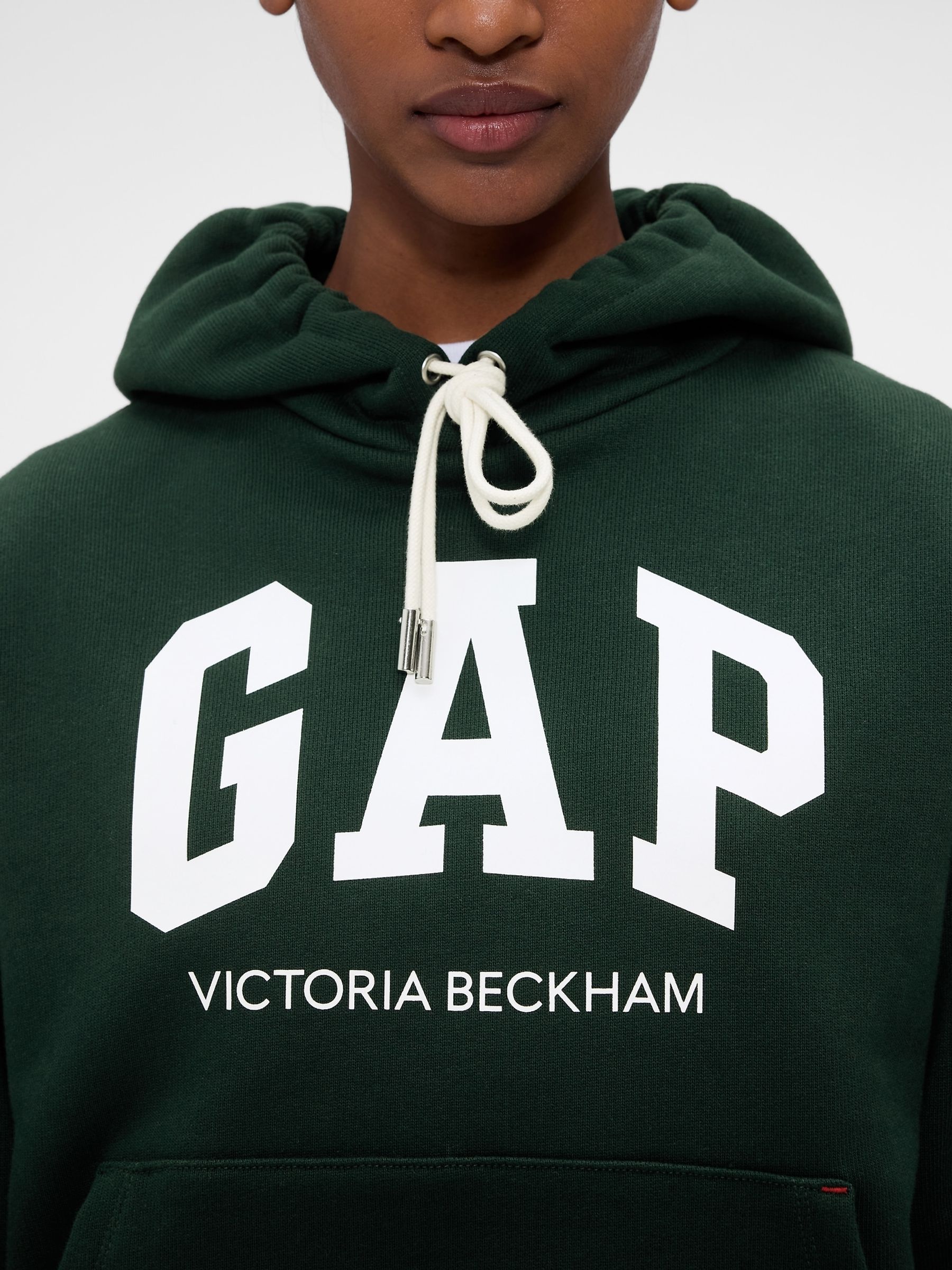 Gap x Victoria Beckham Green Heavyweight French Terry Hoodie - Image 4 of 8