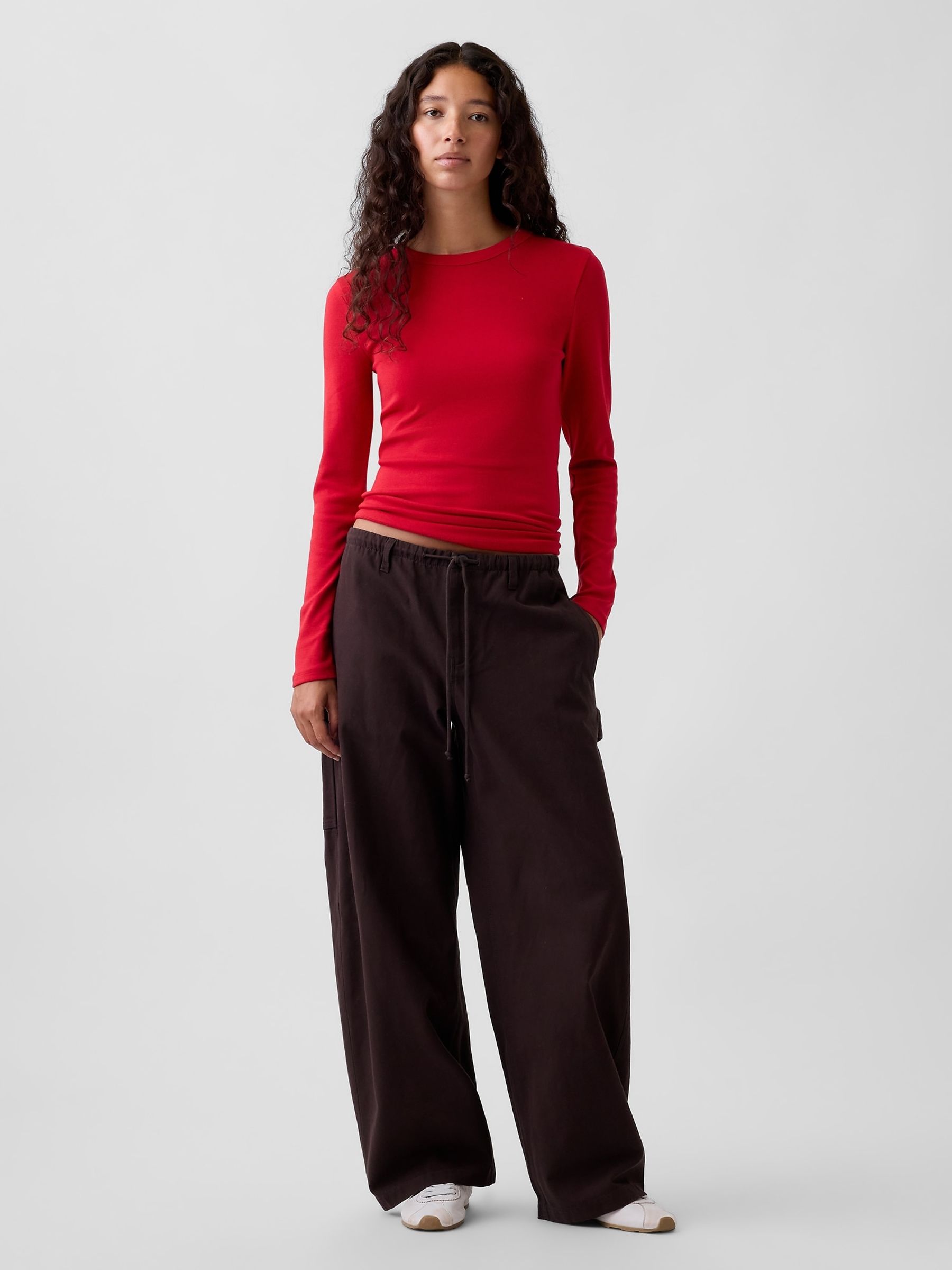 Red Modern Long Sleeve T-Shirt - Image 3 of 3 Red Modern Long Sleeve T-Shirt - Image 3 of 3