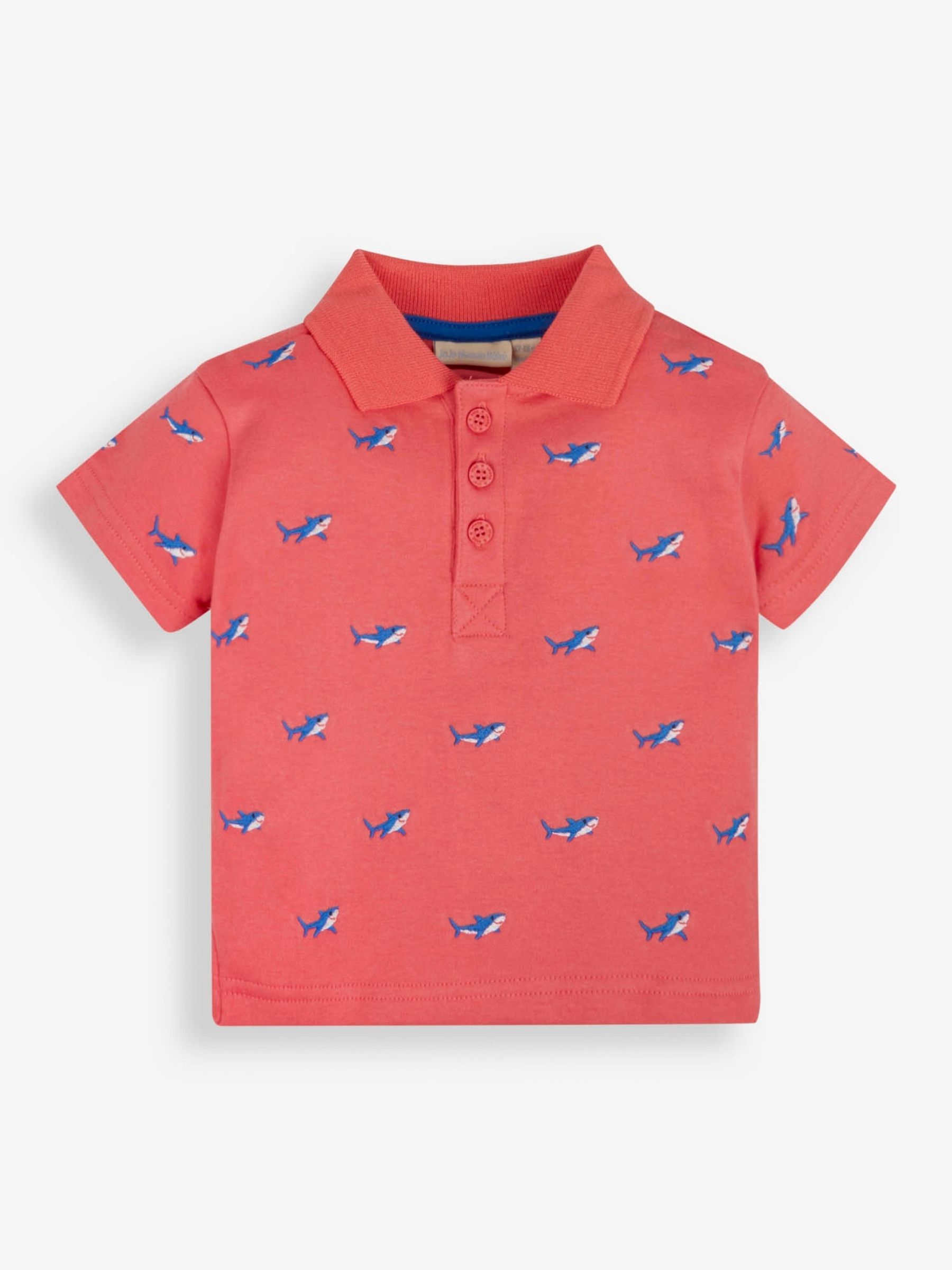 Pink Shark Embroidered Polo Shirt - Image 3 of 4