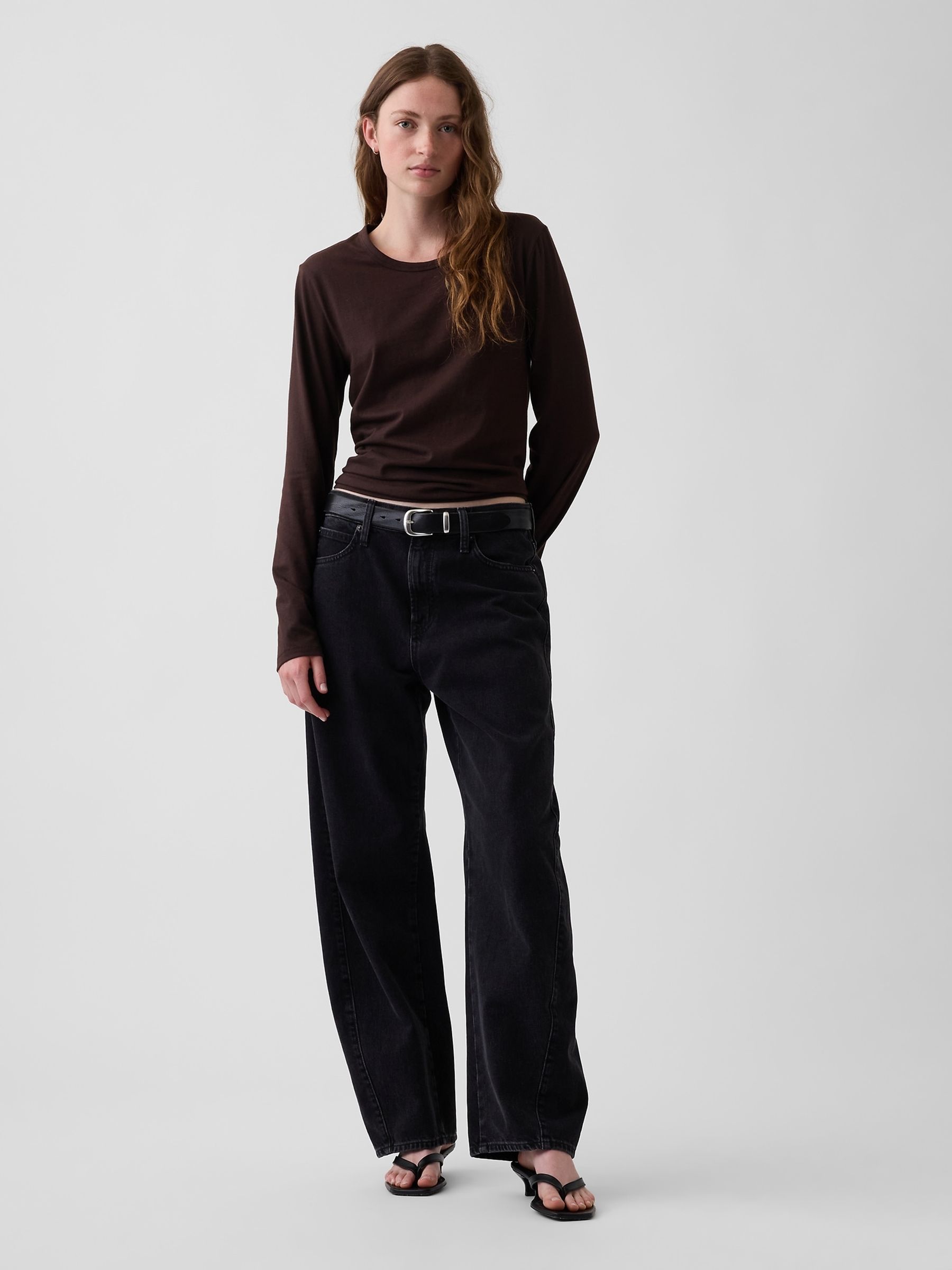 Dark Brown Vintage Soft Long Sleeve T-Shirt - Image 3 of 4