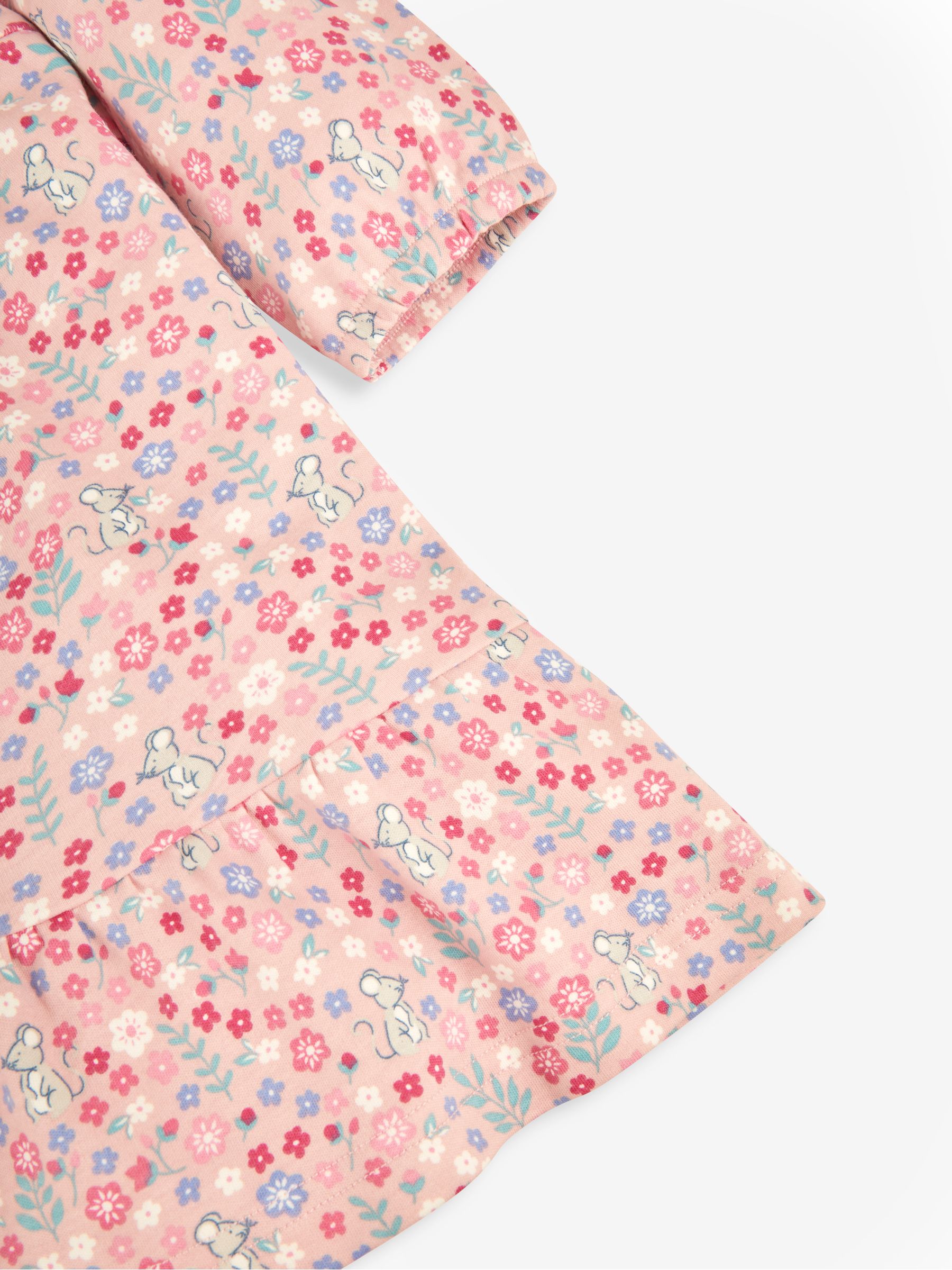 Pink Girls' Pretty Mouse Floral Tiered Dress - Image 3 of 3