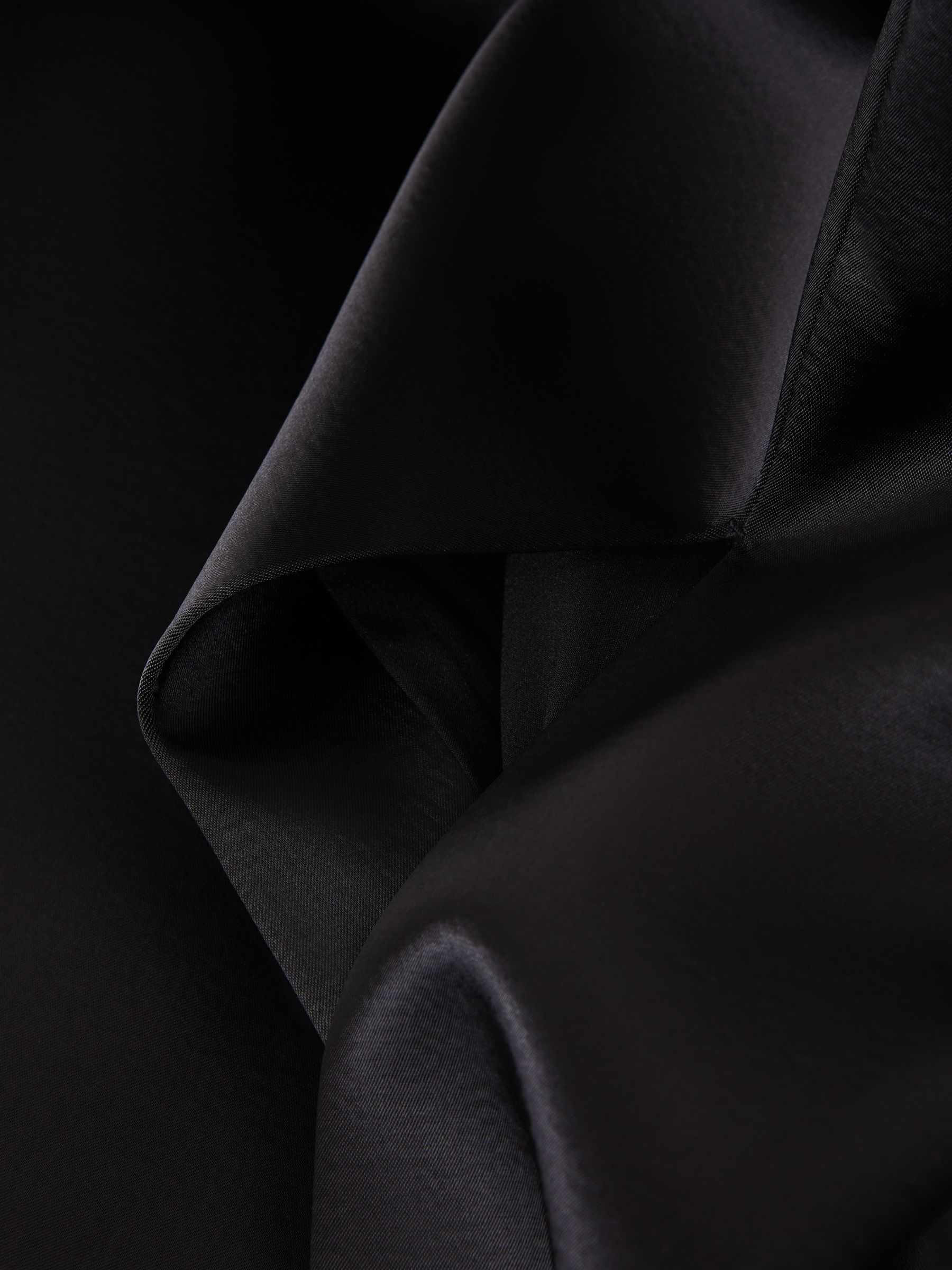 Rachel Gilbert Satin Fitted Midi Dress in Black - Image 5 of 5