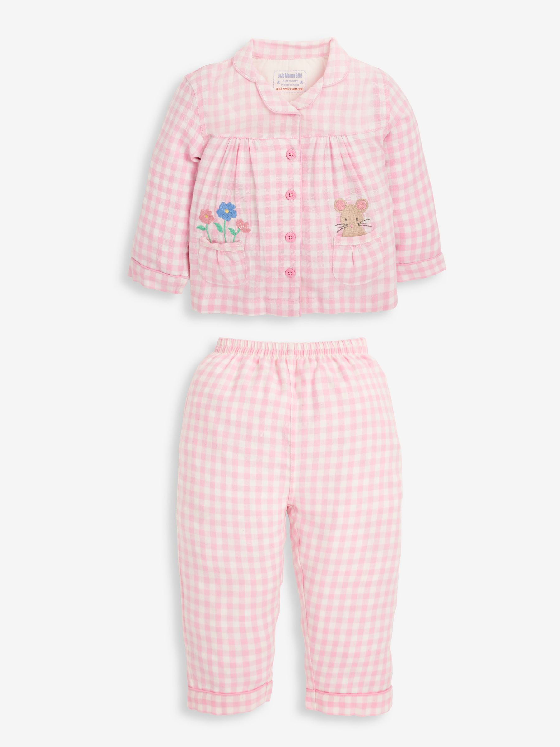 Pink Mouse Check Pyjamas - Image 4 of 8