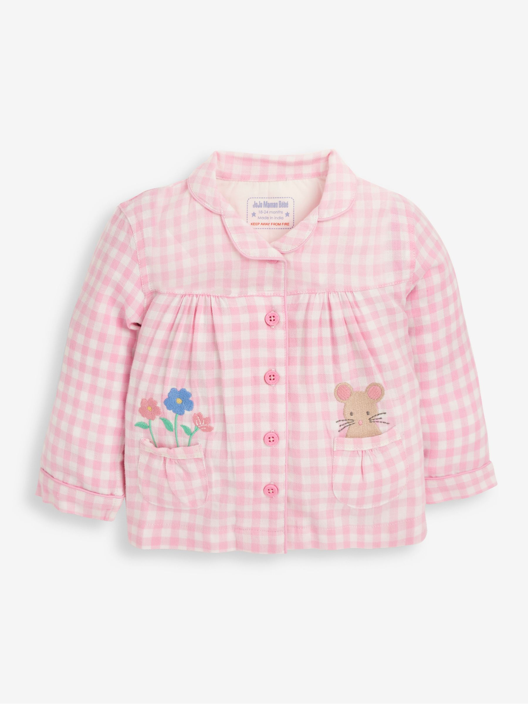 Pink Mouse Check Pyjamas - Image 5 of 8