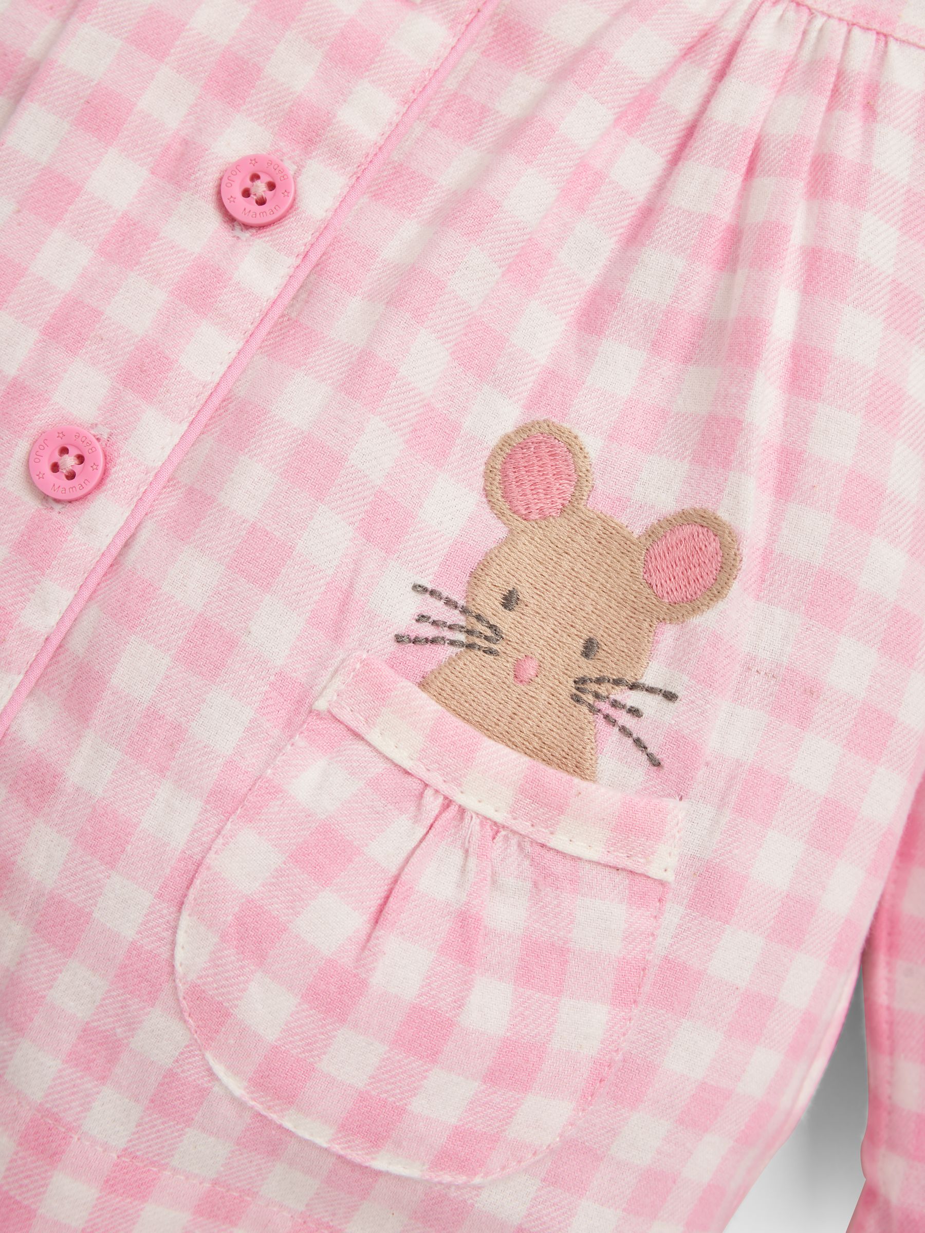 Pink Mouse Check Pyjamas - Image 7 of 8