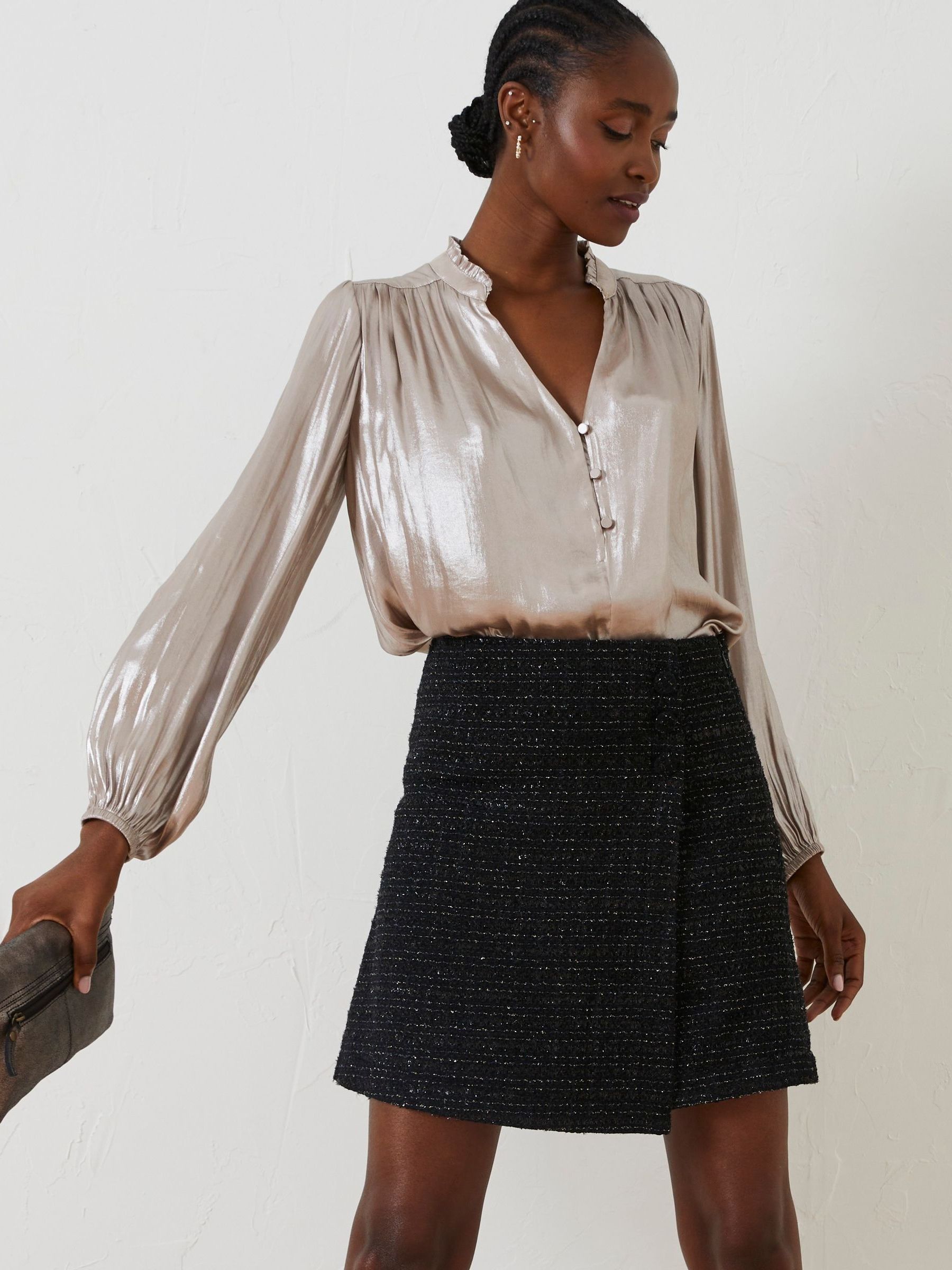 Black Lily Metallic Skirt - Image 4 of 6