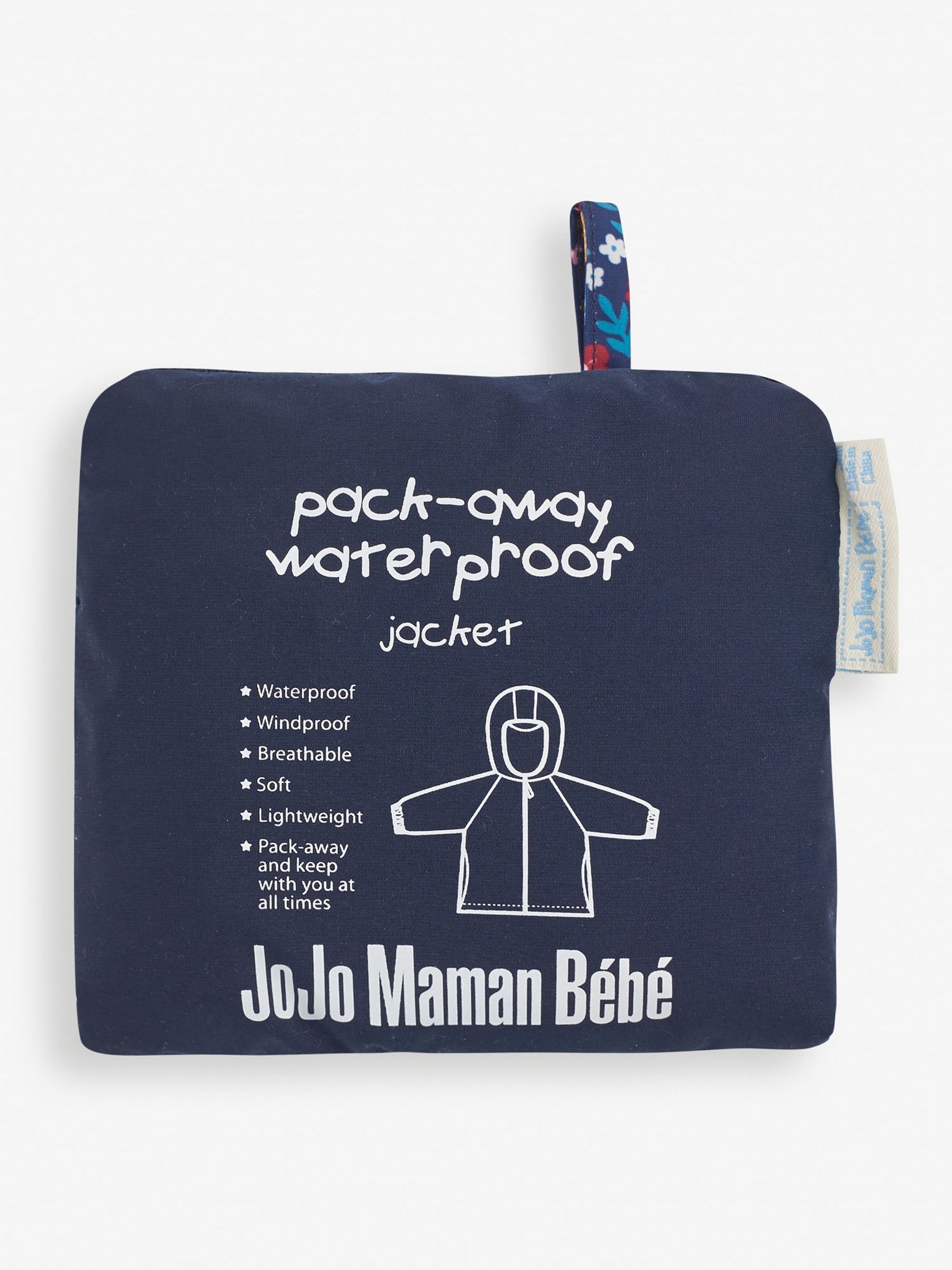 Navy Blue Woodland Pack-Away Rain Jacket - Image 5 of 5
