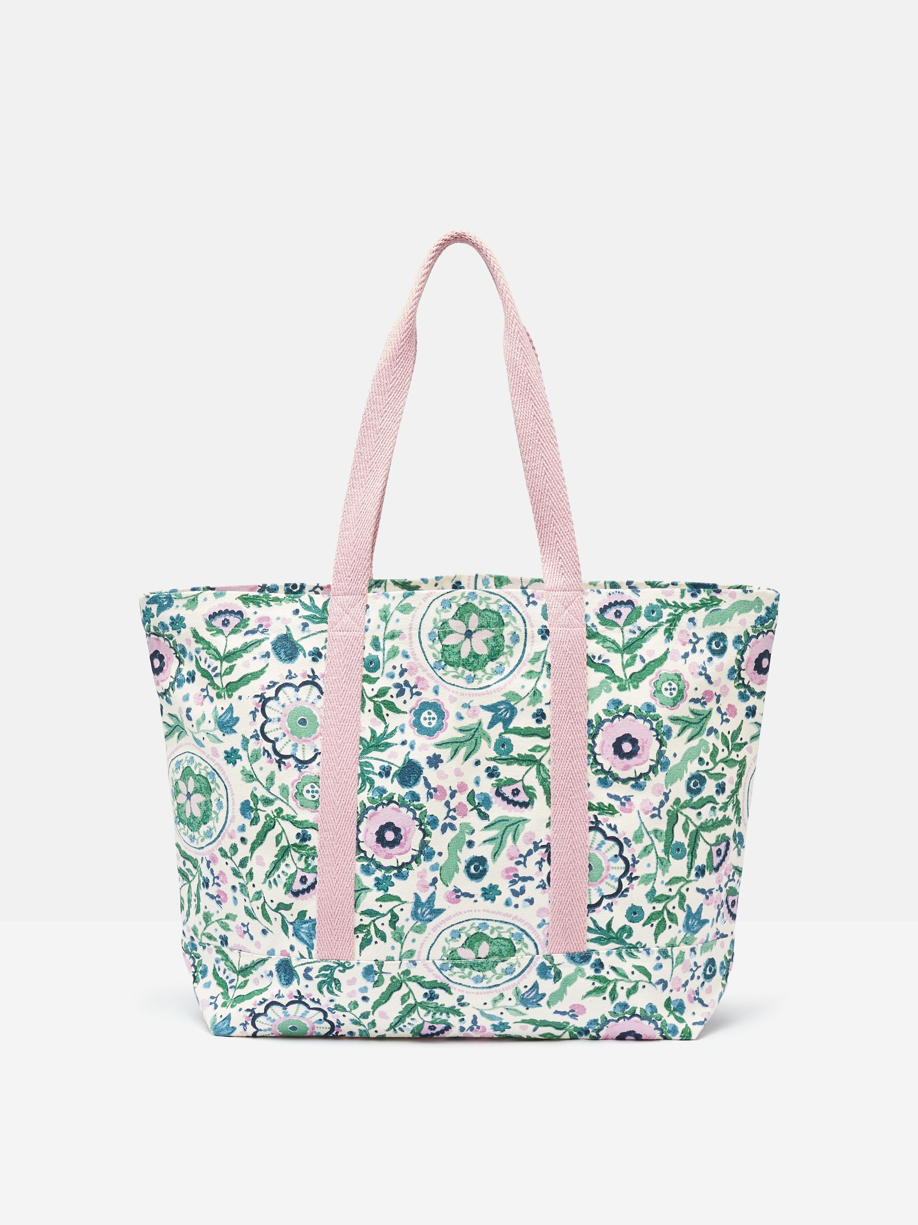 Promenade Floral Canvas Beach Bag - Image 4 of 6