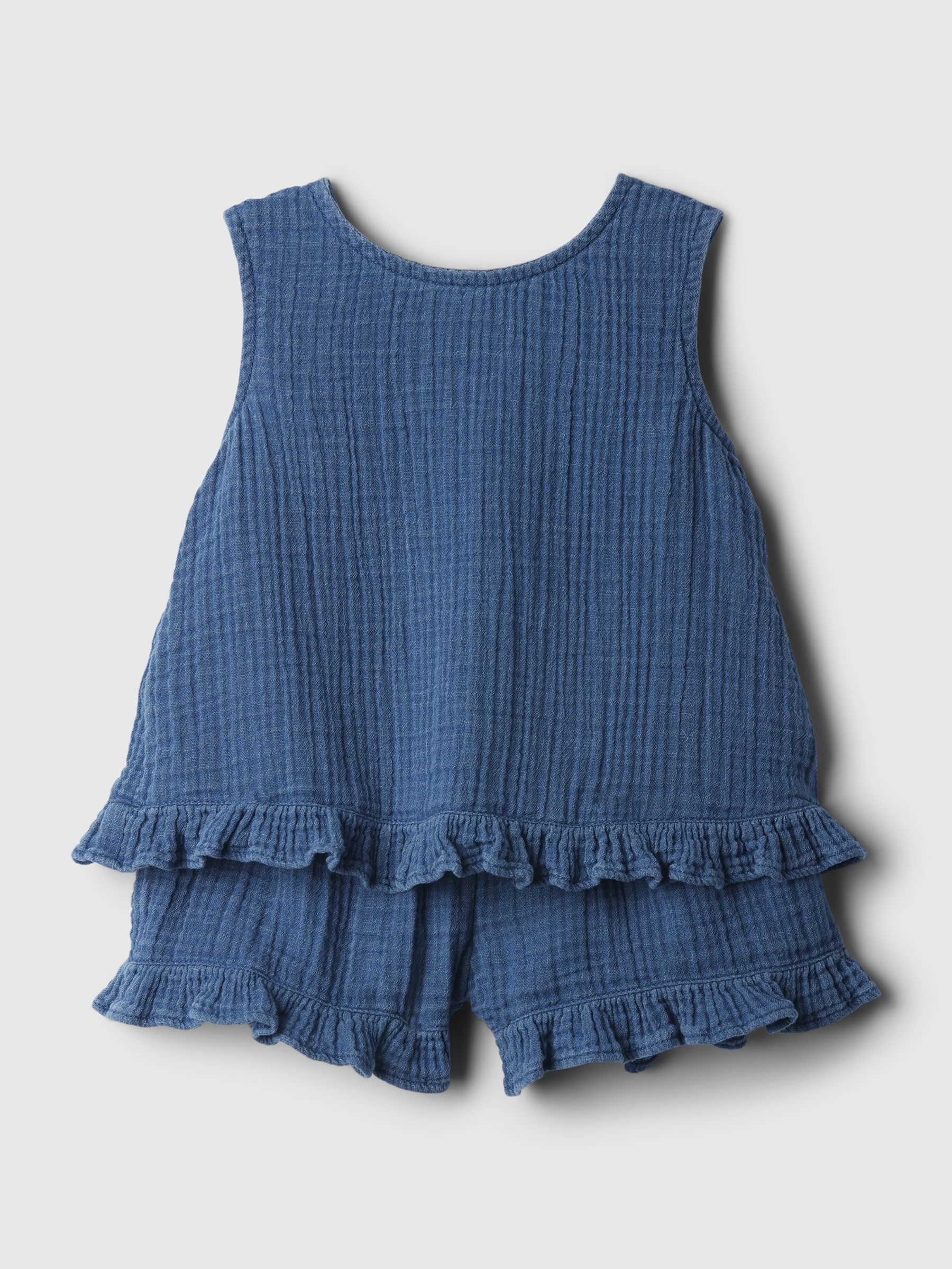 Blue Denim Ruffle Outfit Set (6mths-5yrs) - Image 1 of 1