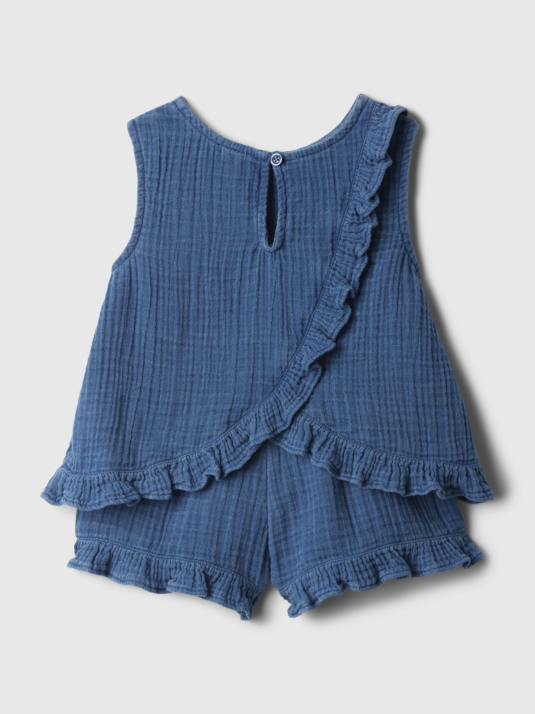 Blue Denim Ruffle Outfit Set (6mths-5yrs) - Image 2 of 2