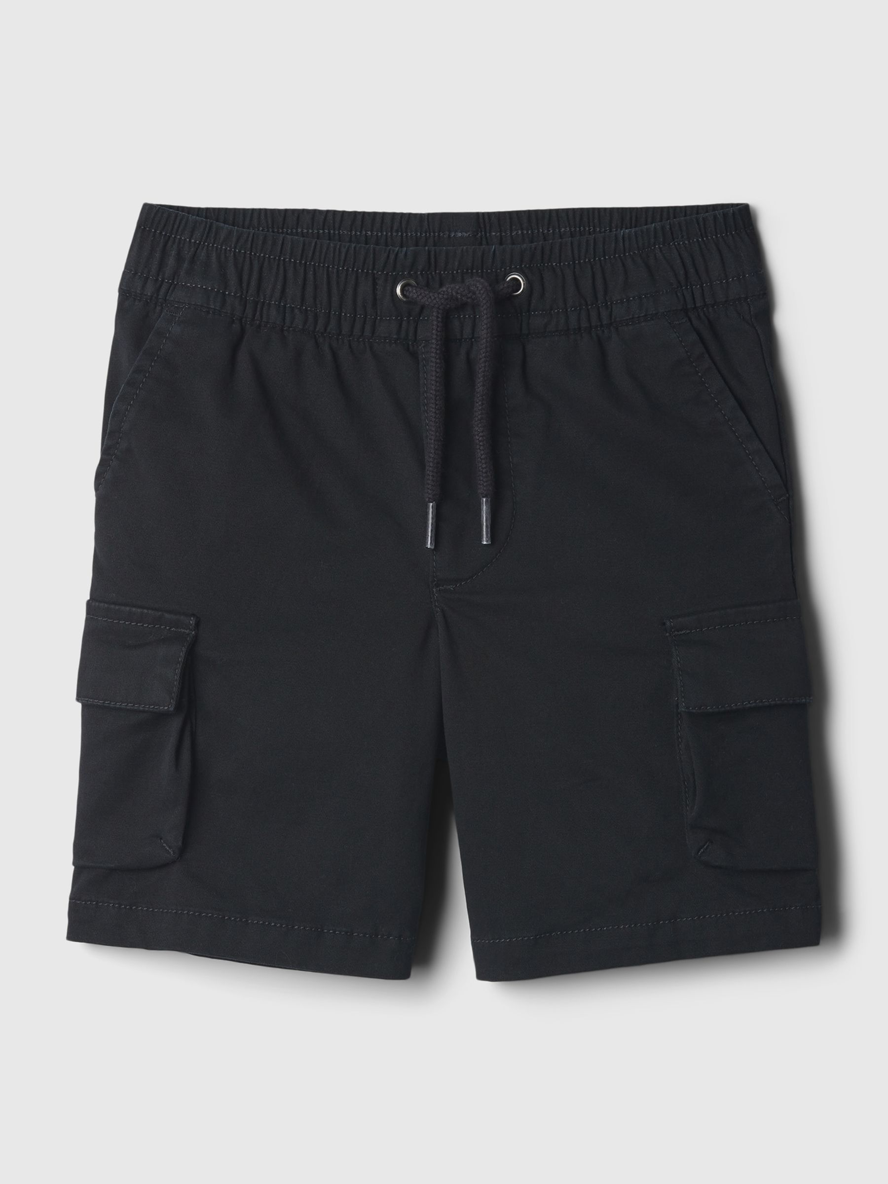 Black Cotton Twill Pull On Cargo Shorts (6mths-5yrs) - Image 1 of 2