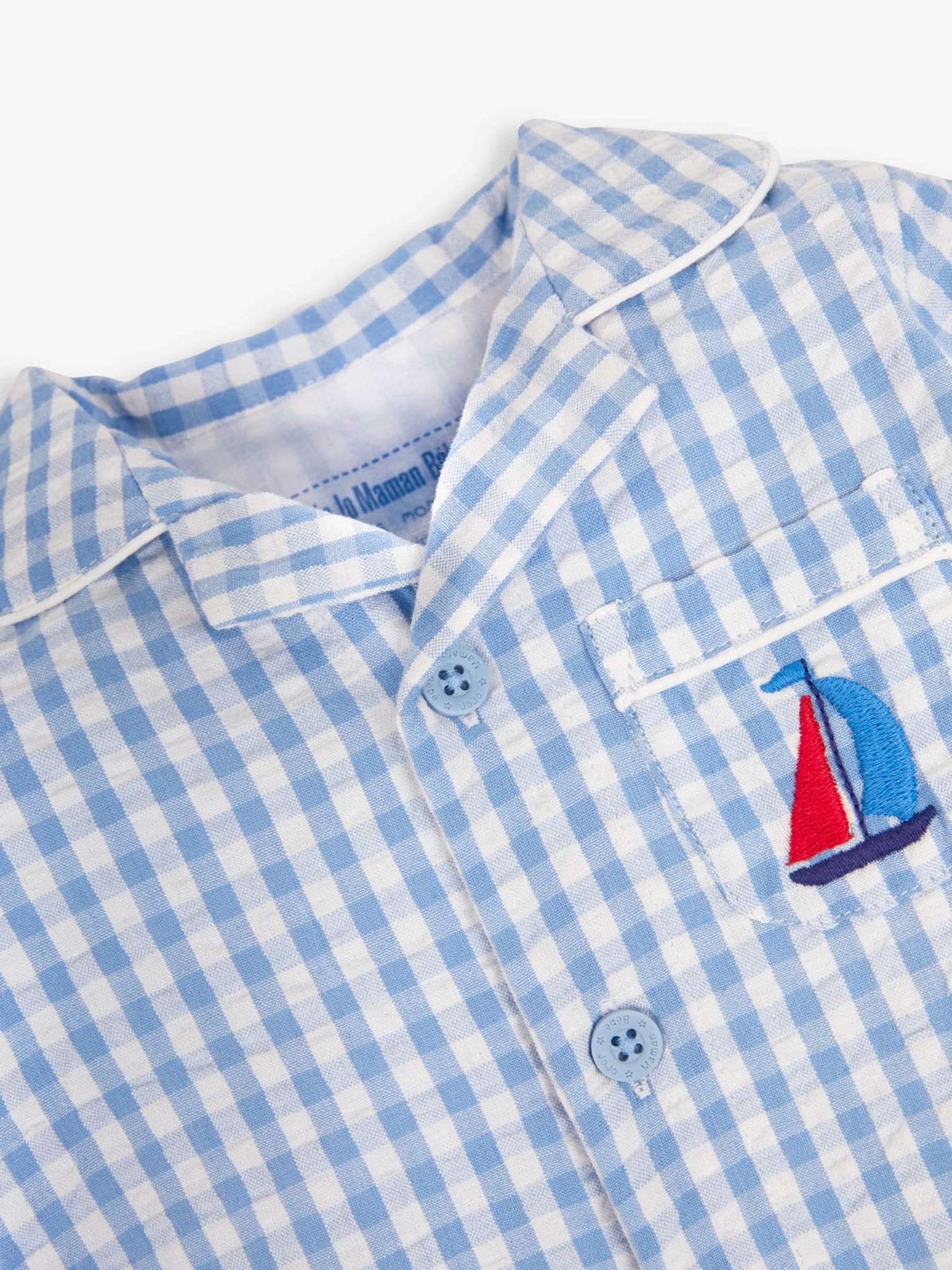 Blue Gingham All-In-One Pyjamas - Image 2 of 2