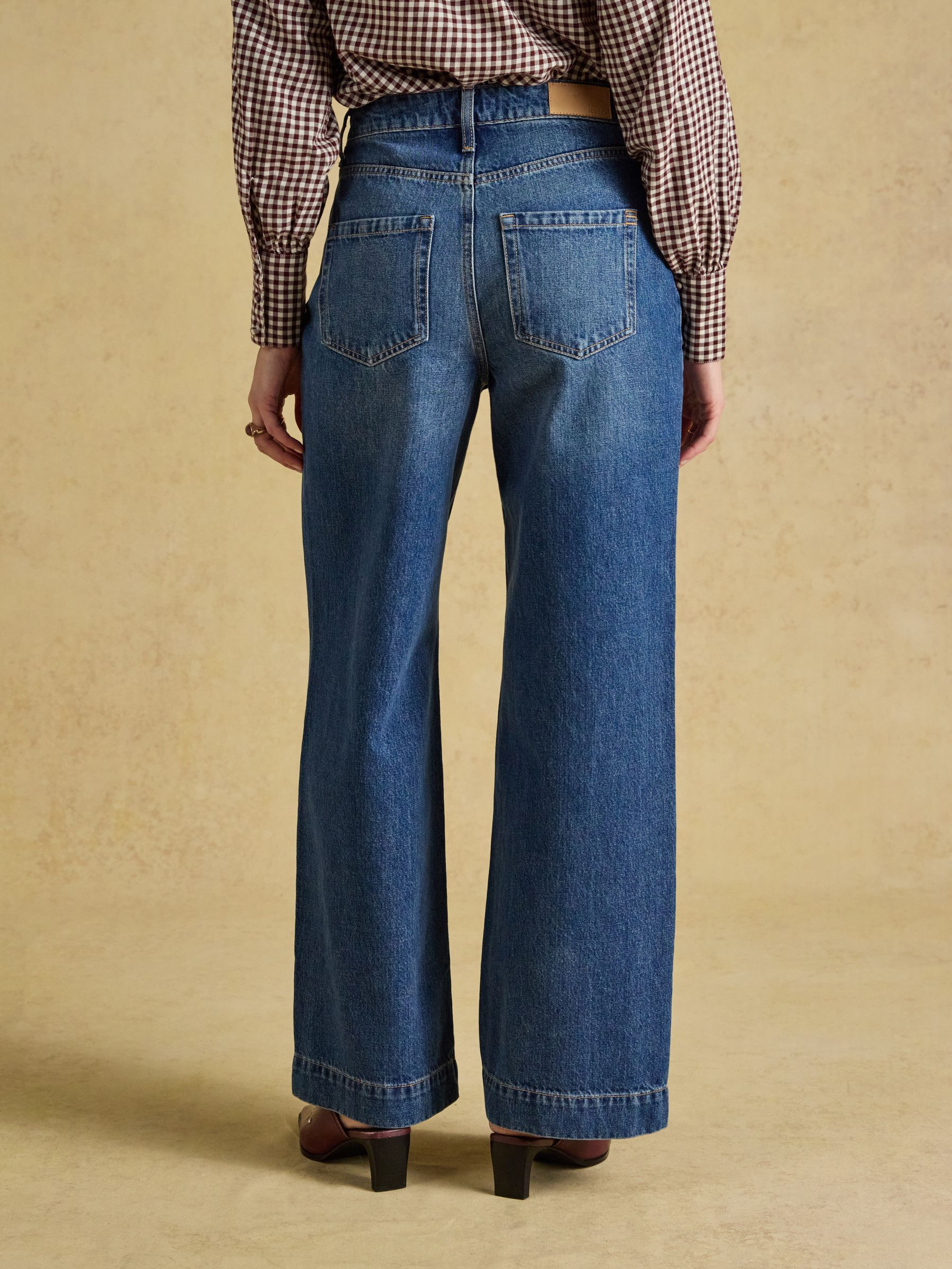 Mid Blue High Rise Wide Leg Jean - Image 2 of 6