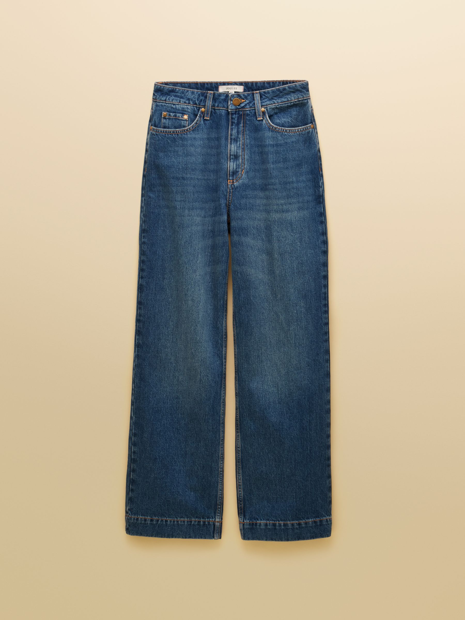 Mid Blue High Rise Wide Leg Jean - Image 6 of 6