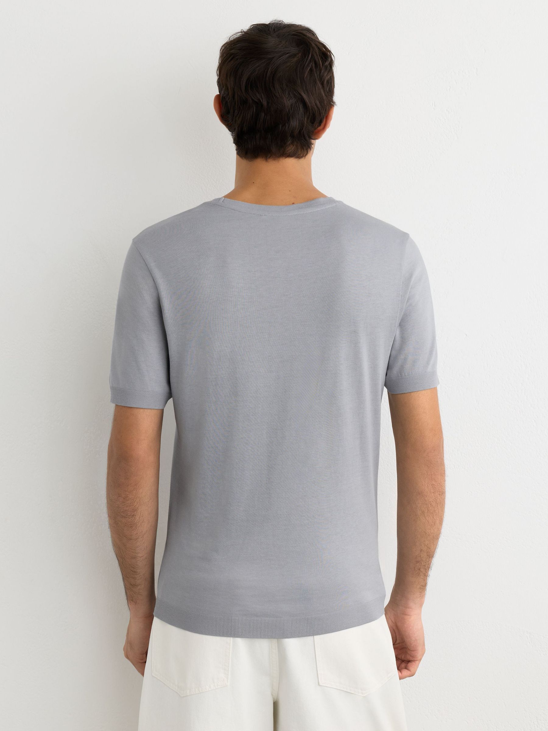 Cotton-Modal Crew-Neck Modern-Fit T-Shirt in Light Blue - Image 6 of 7