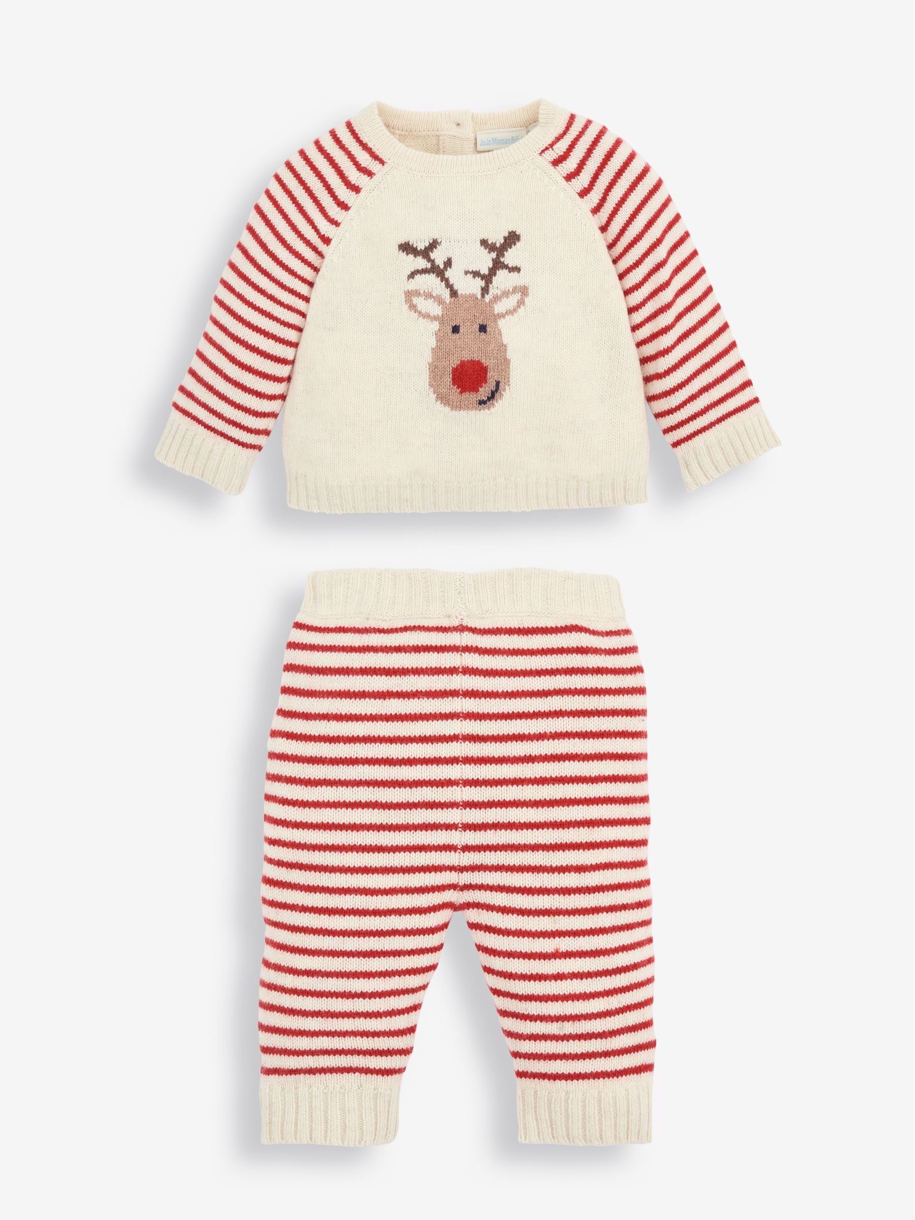 Reindeer Knitted Baby Set in Cream - Image 2 of 5