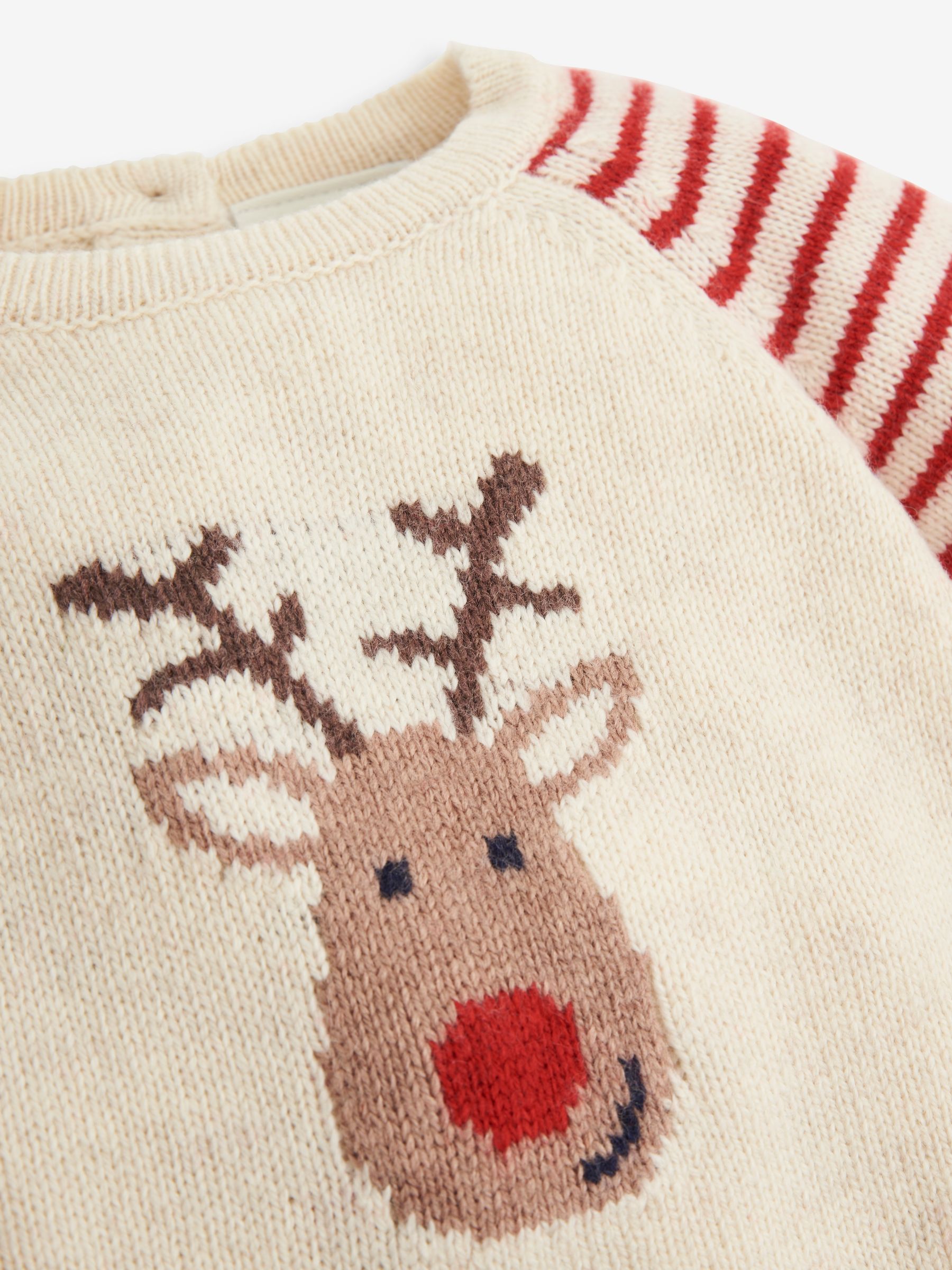 Reindeer Knitted Baby Set in Cream - Image 5 of 5