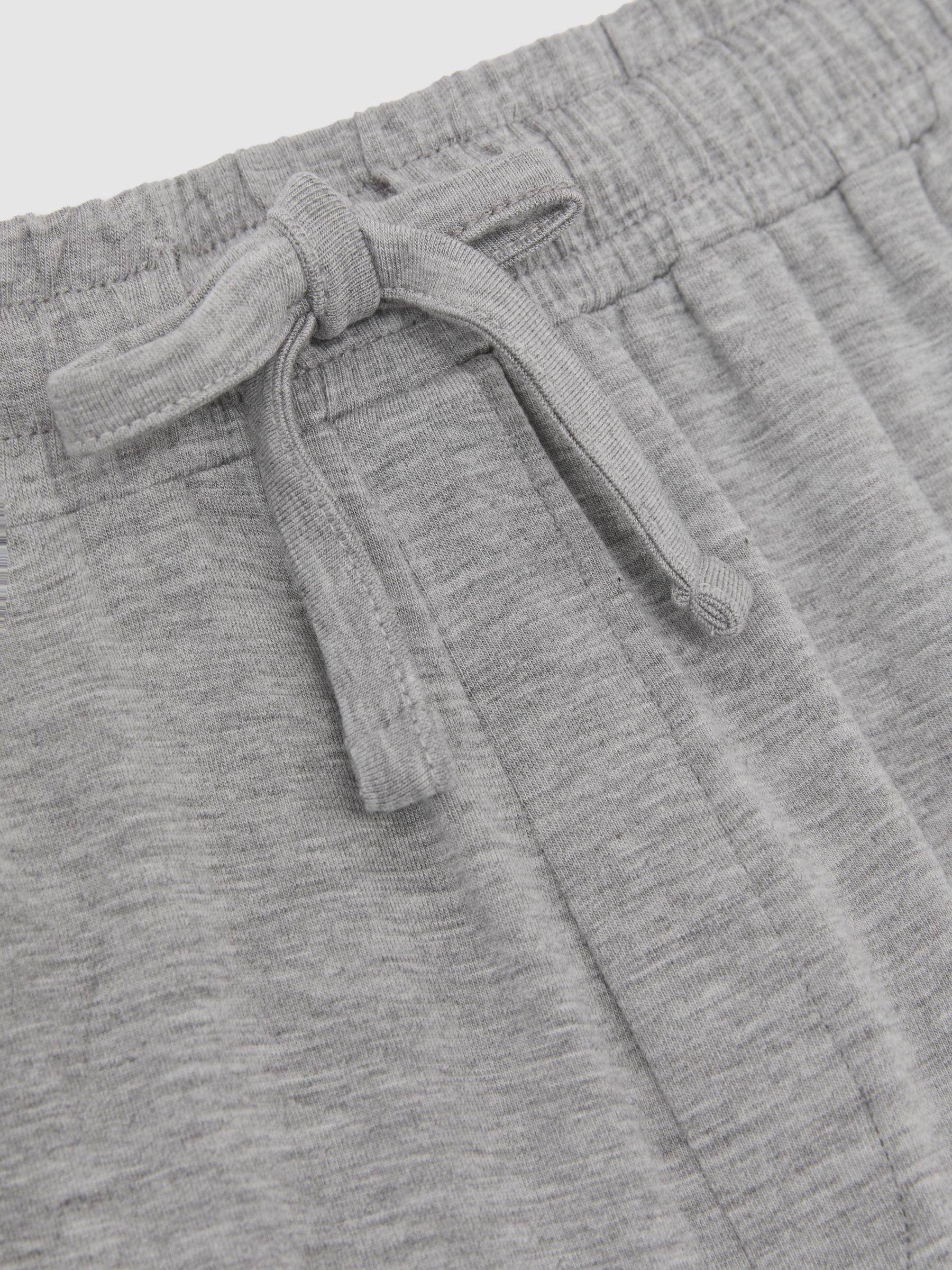 Lyocell-Modal Drawstring Lounge Joggers in Grey Melange - Image 6 of 6