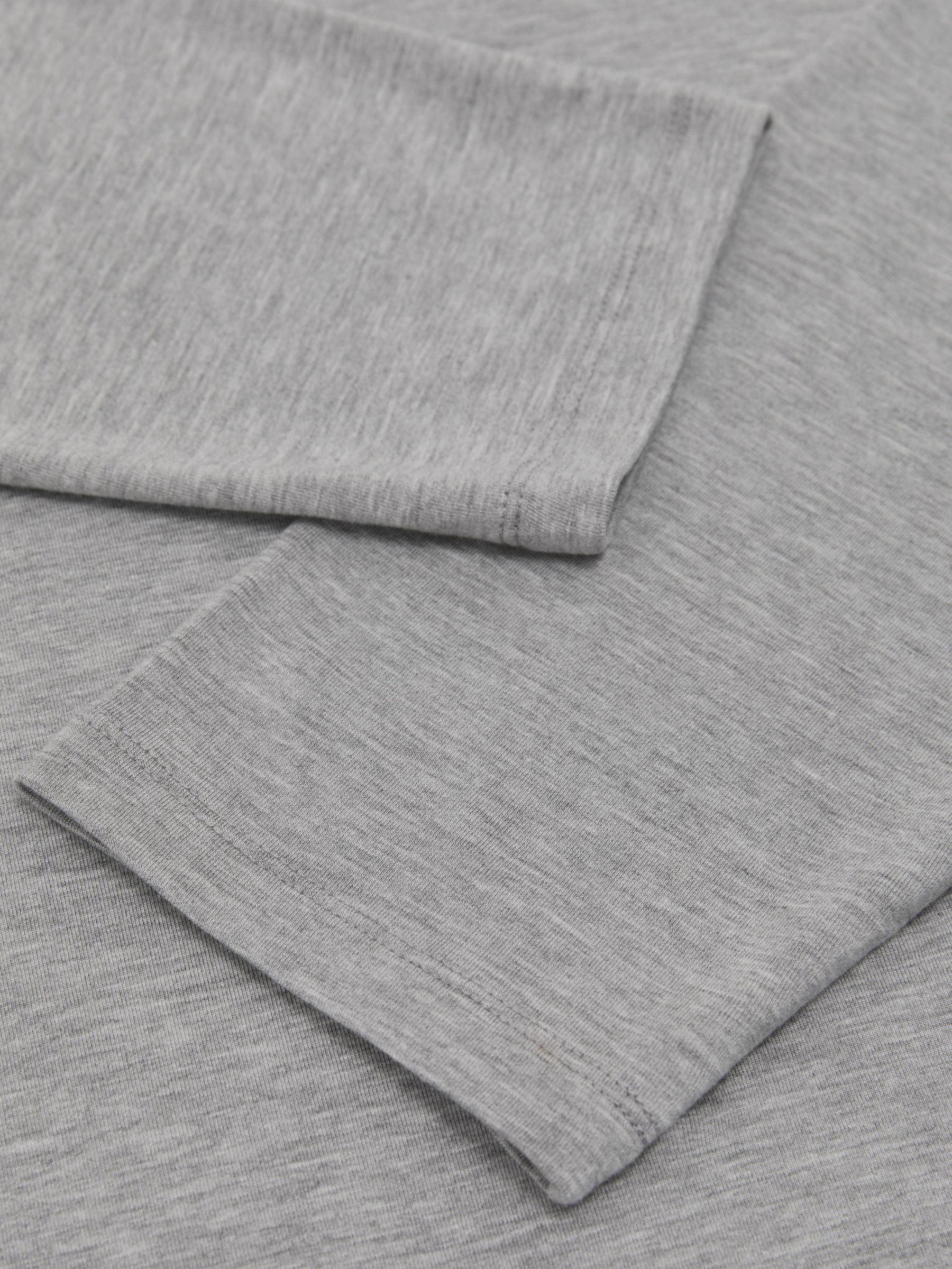 Lyocell-Modal Crew-Neck Lounge T-Shirt in Grey Melange - Image 7 of 7