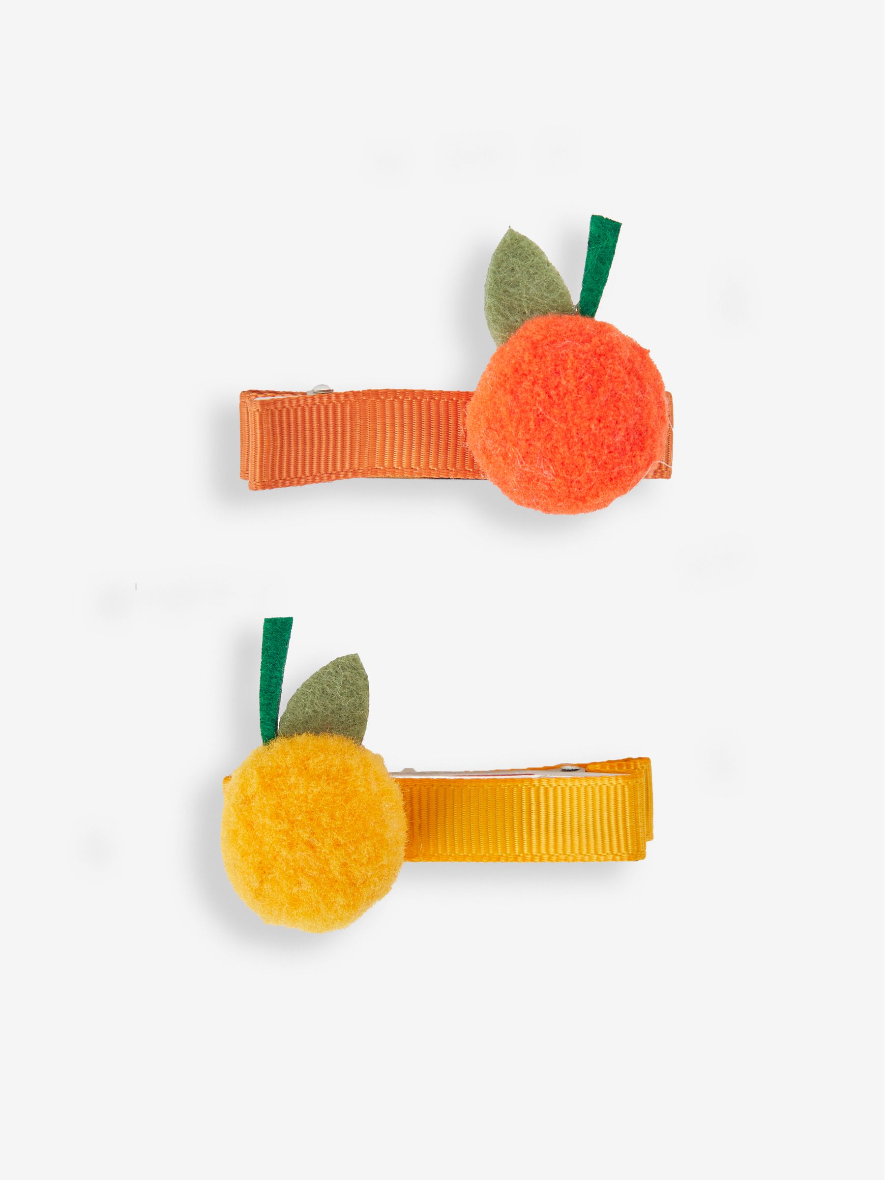 2-Pack Fruit Pom Pom Clips in Rust - Image 1 of 2