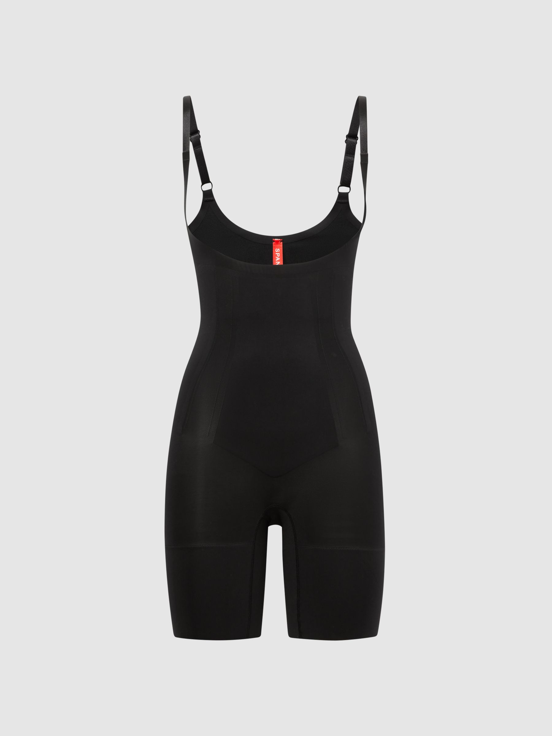 Spanx Shapewear Open-Bust Mid-Thigh Bodysuit in Black - Image 2 of 4
