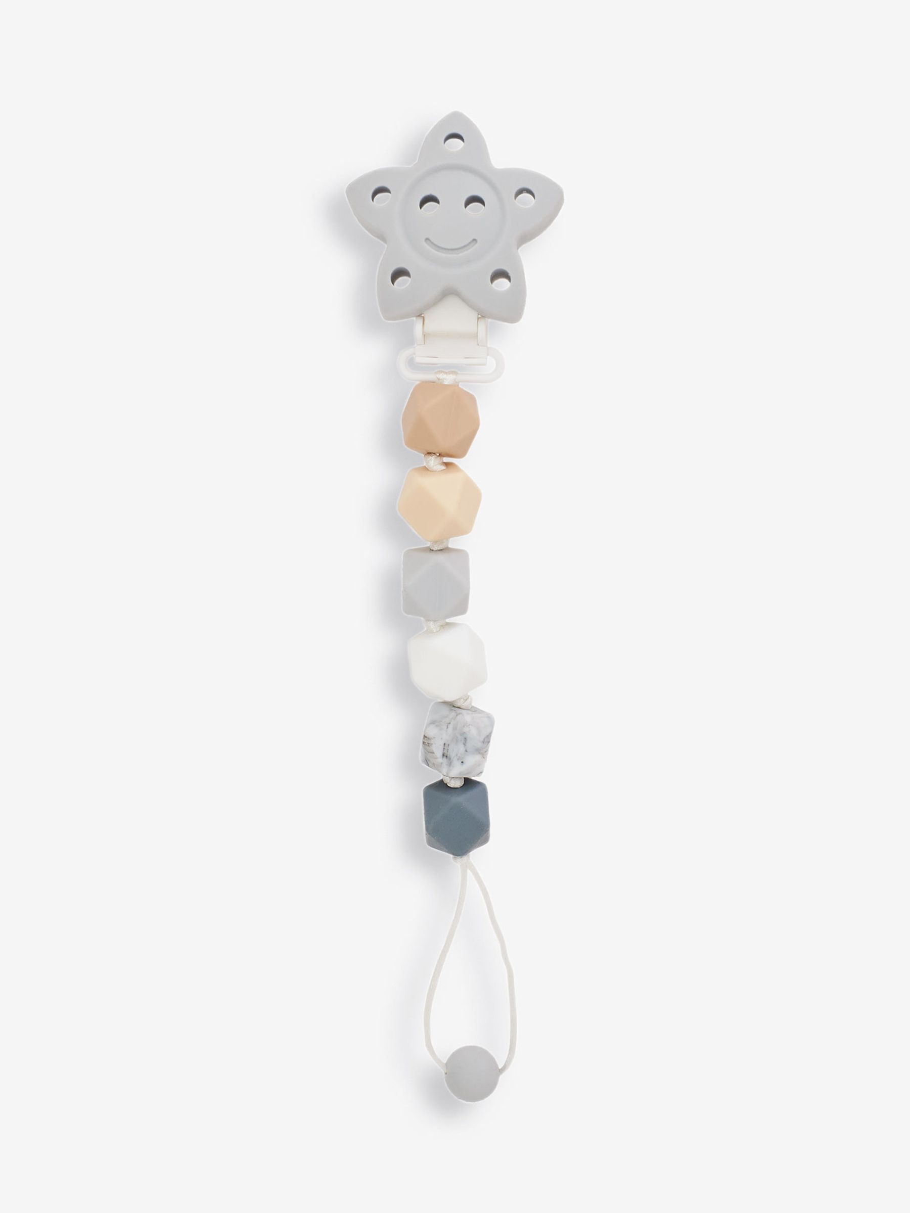 Grey Silicone Soother Clip - Image 1 of 3