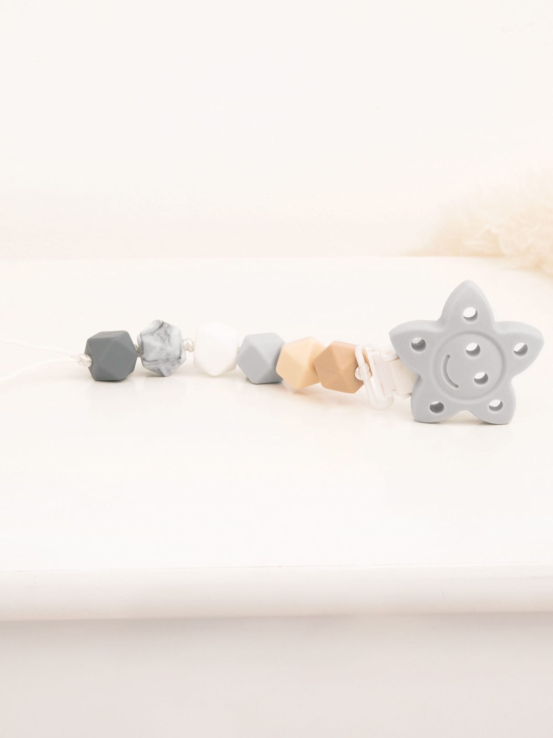 Grey Silicone Soother Clip - Image 2 of 3