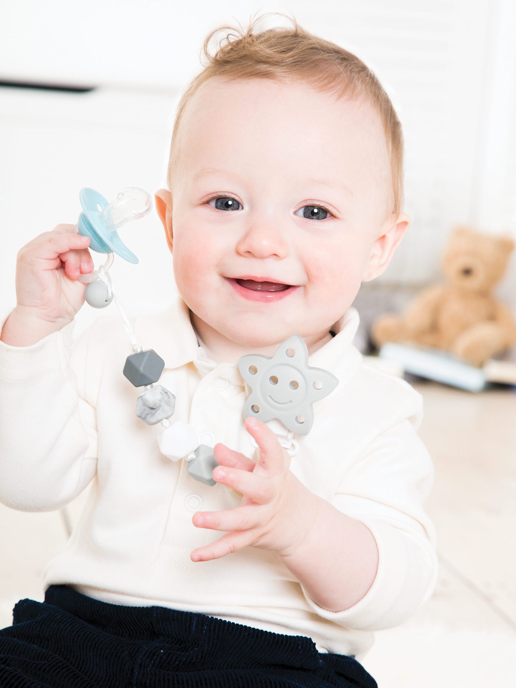 Grey Silicone Soother Clip - Image 3 of 3