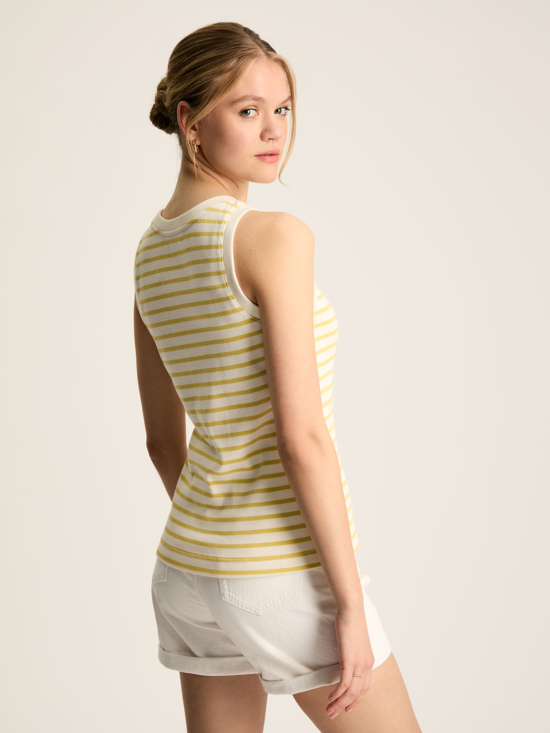 Harbour Cream & Yellow Striped Jersey Vest - Image 2 of 7