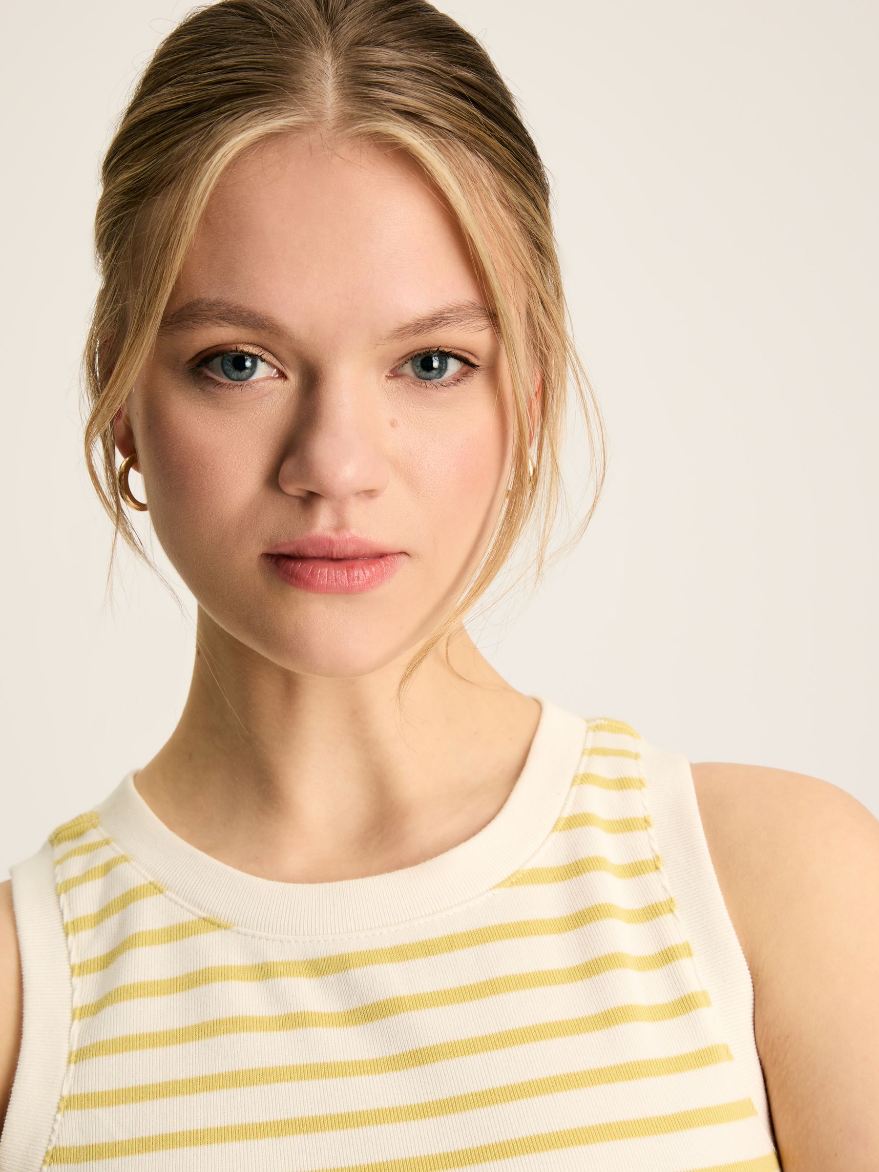 Harbour Cream & Yellow Striped Jersey Vest - Image 5 of 7