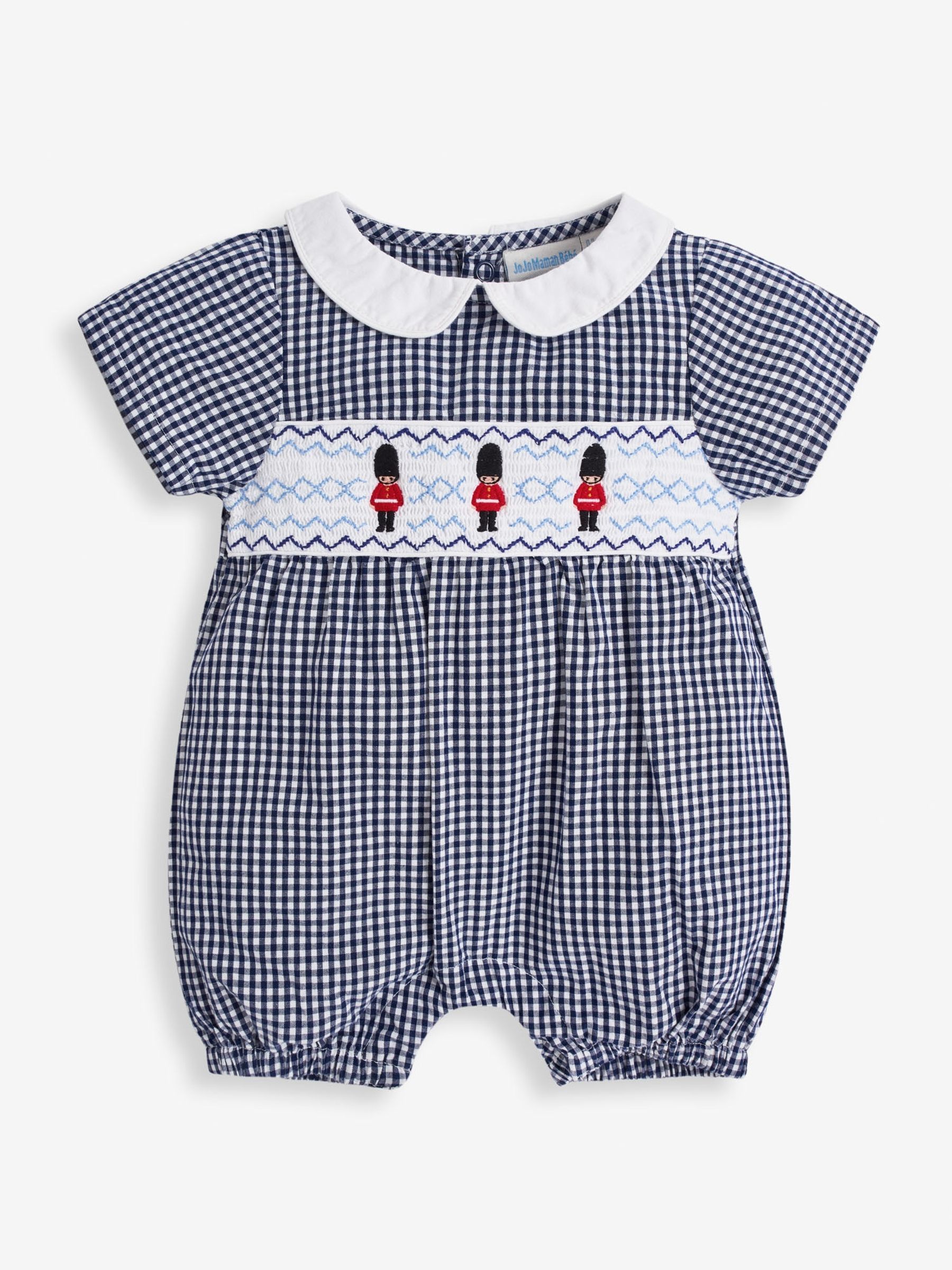 Navy Blue Soldier Smock Romper - Image 2 of 3