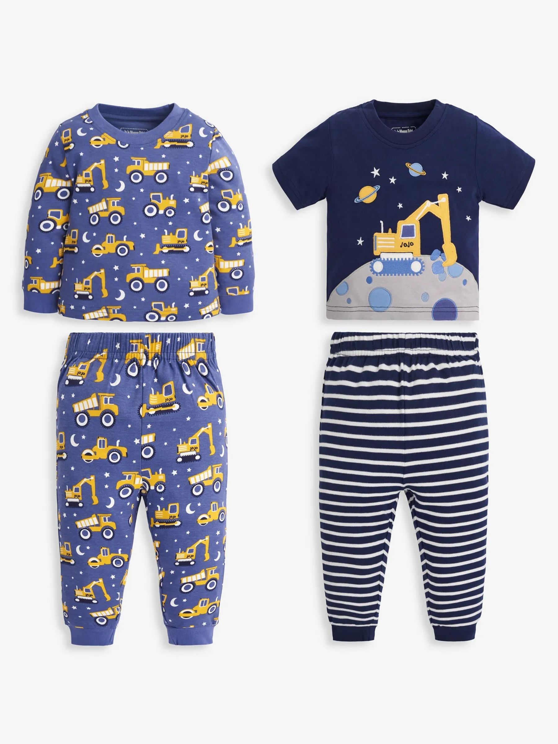 2-Pack Digger Jersey Pyjamas in Space - Image 1 of 12
