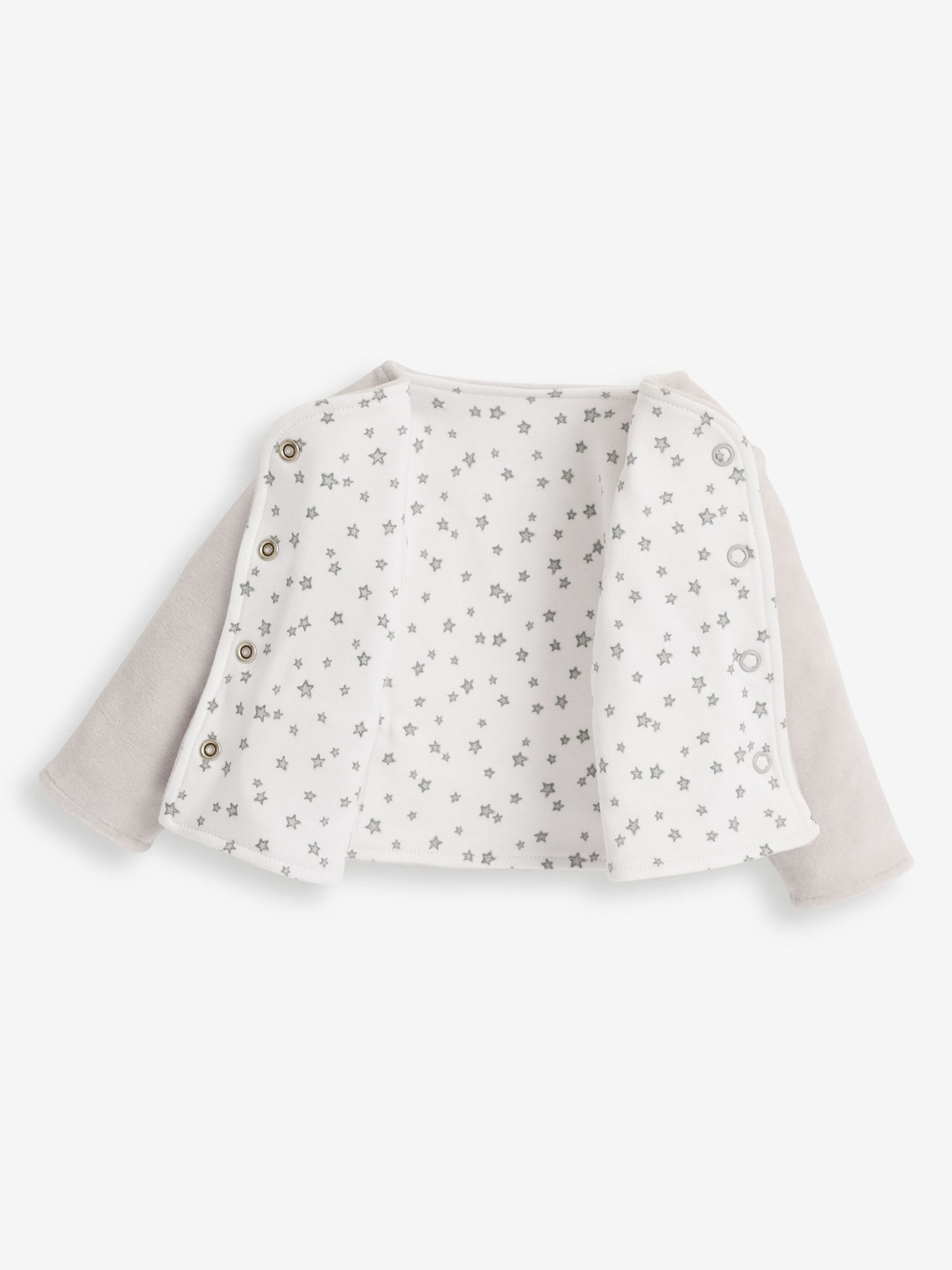 Grey Elephant 2-Piece Baby Sleepsuit & Velour Jacket Set - Image 5 of 8