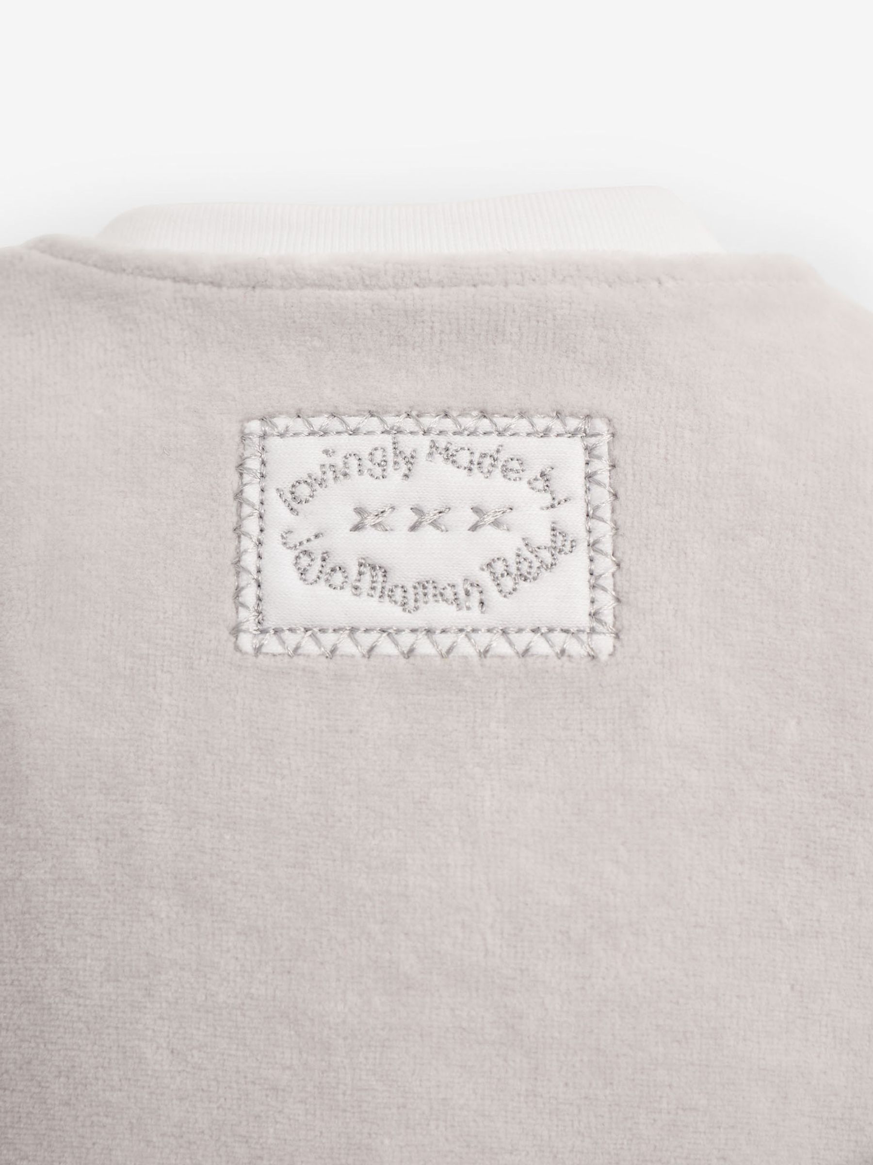 Grey Elephant 2-Piece Baby Sleepsuit & Velour Jacket Set - Image 8 of 8