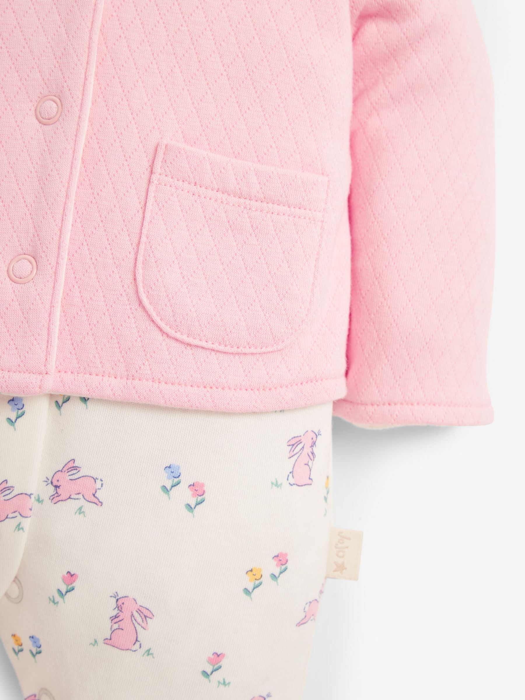 Pink Bunny Baby Sleepsuit and Jacket Set 2 Piece - Image 5 of 5